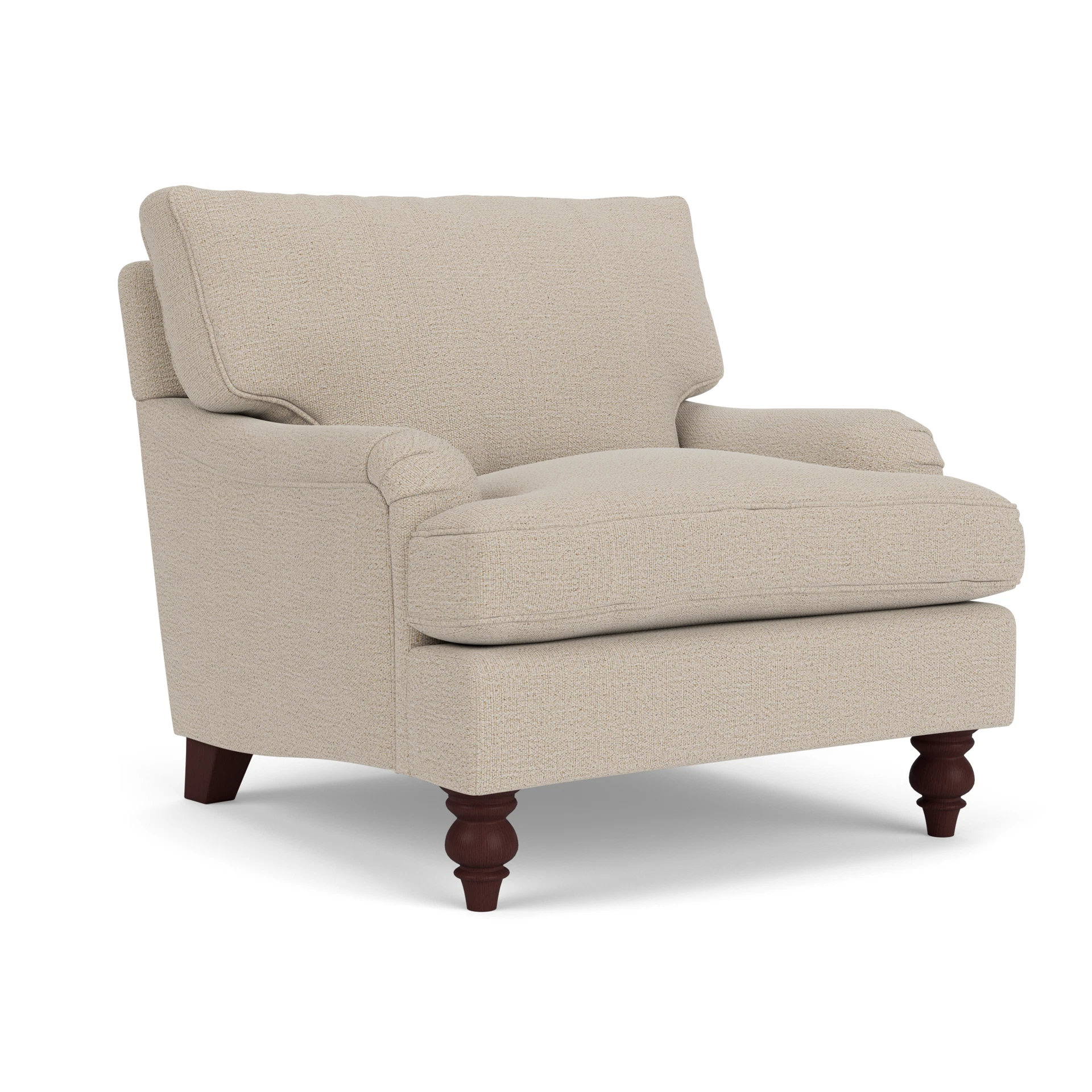 Morris Armchair in Rustic Weave - Natural with Light legs