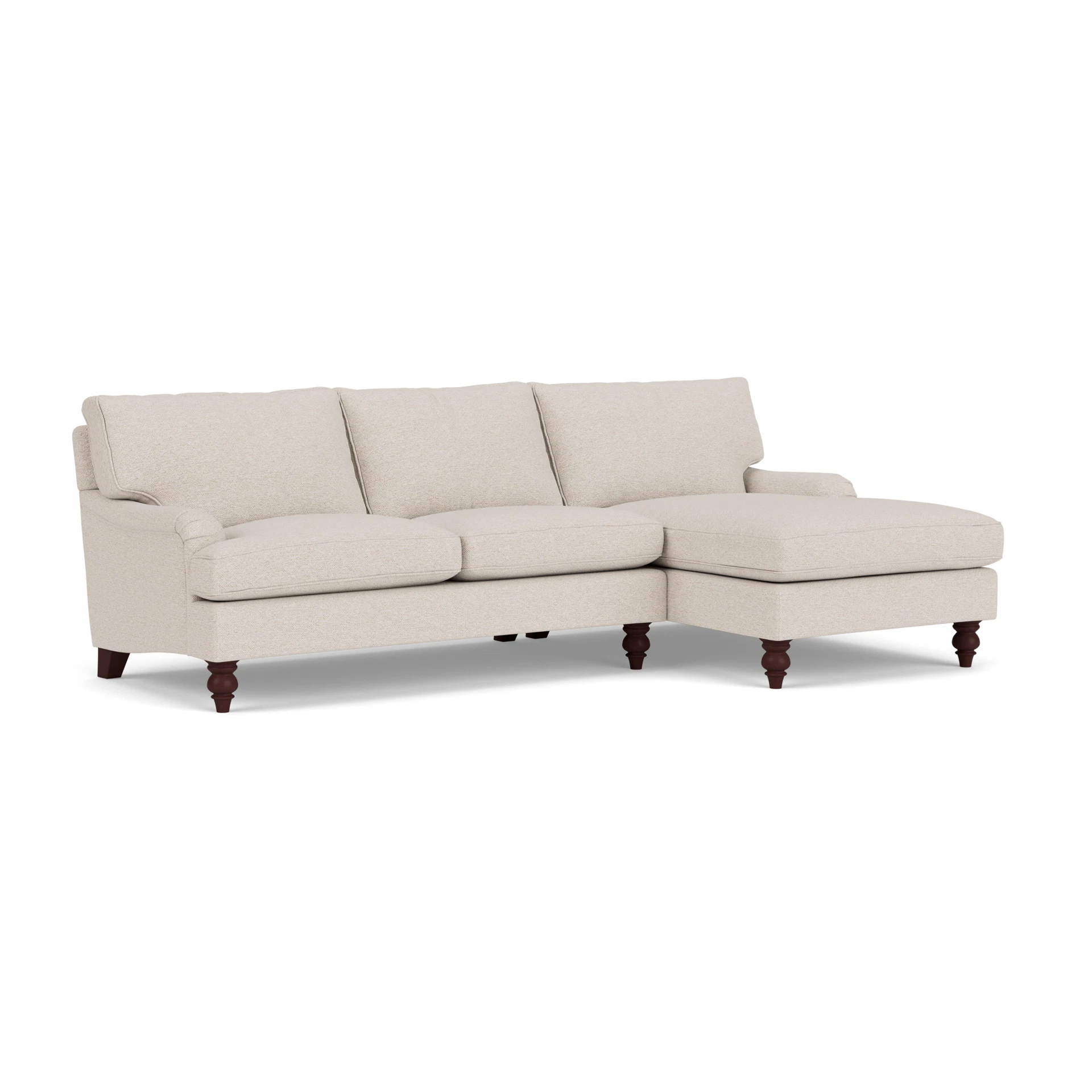 Morris Chaise Large Right Hand in House Weave - Natural with Light legs