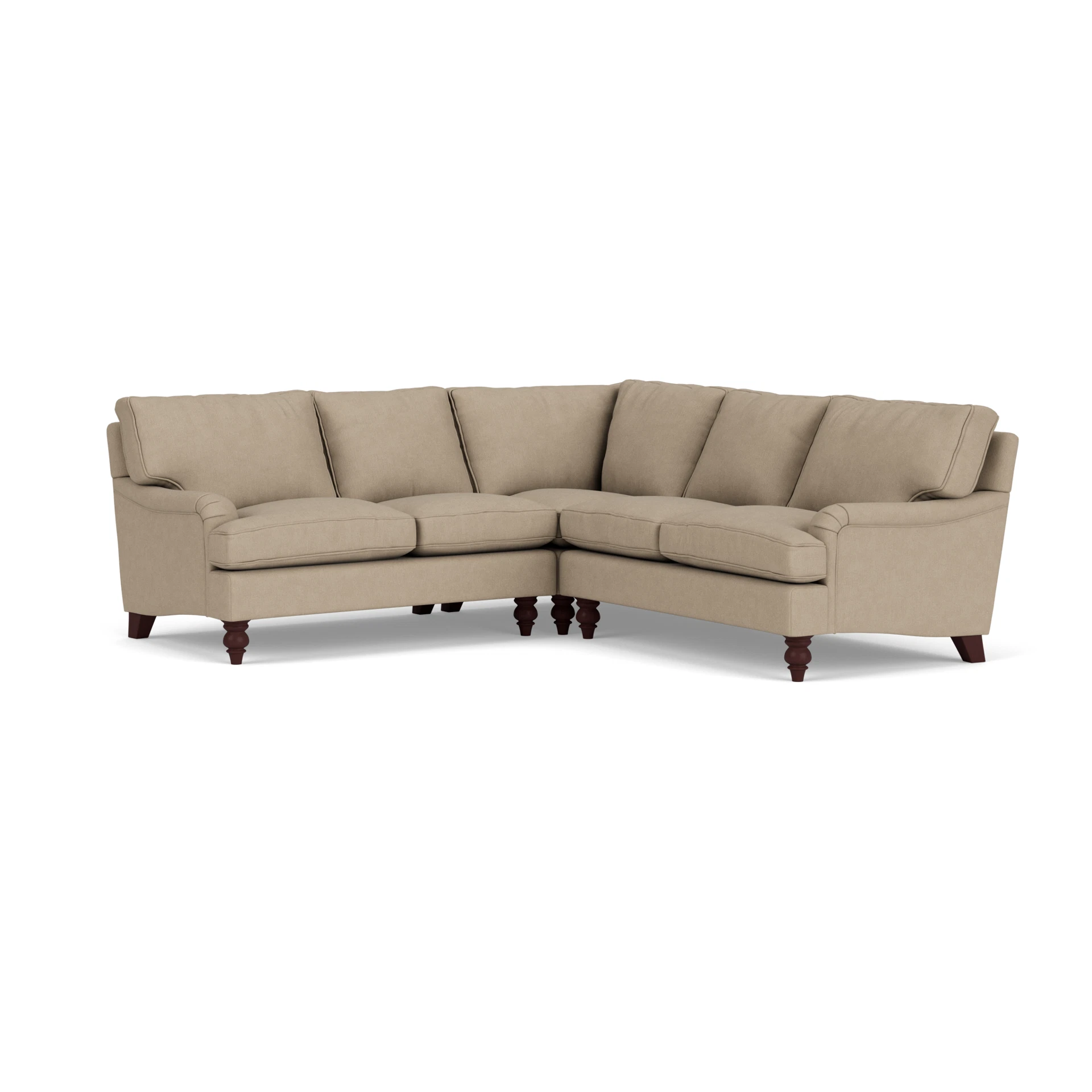 Morris Corner Sofa in House Linen Mix - Natural with Light legs
