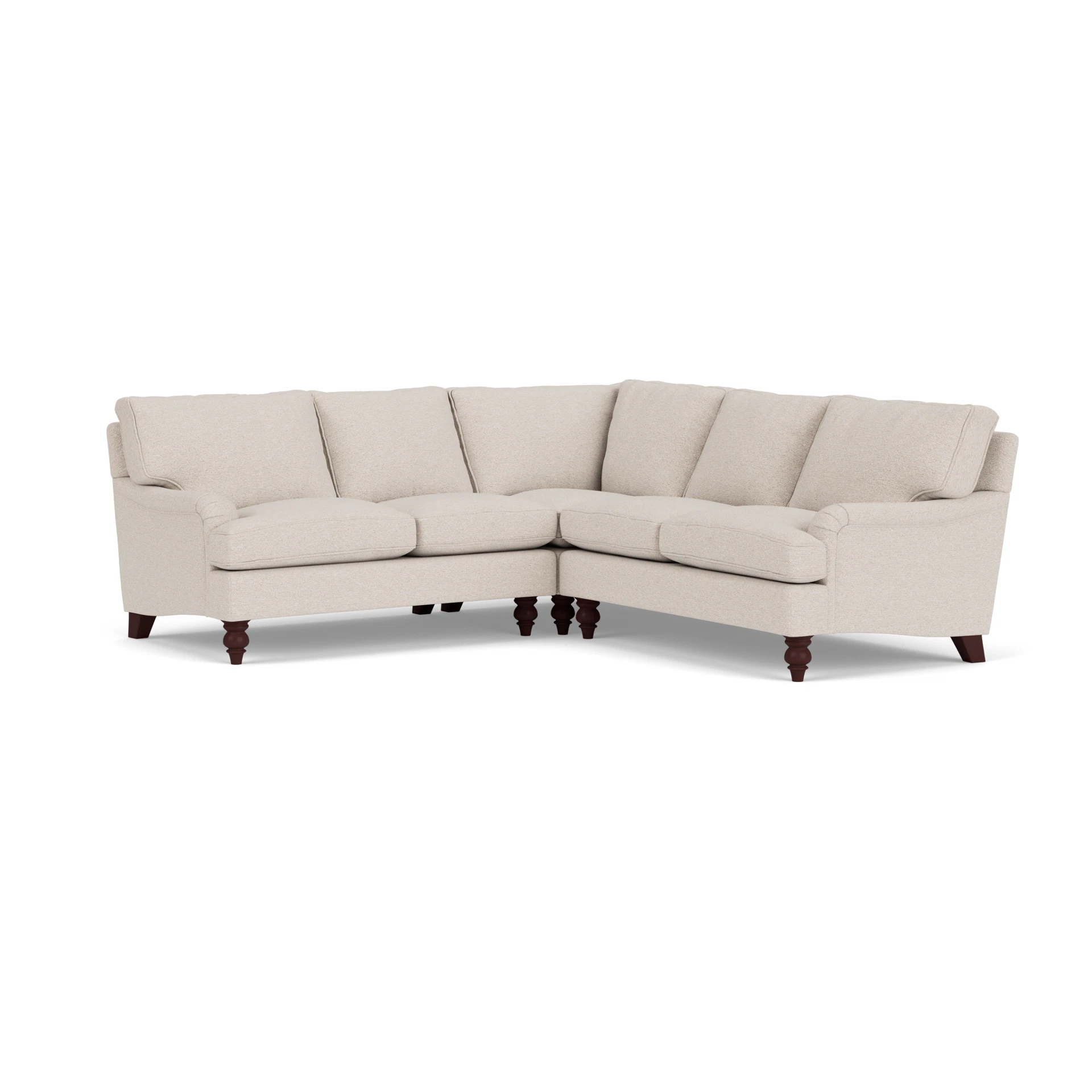 Morris Corner Sofa in House Weave - Natural with Light legs