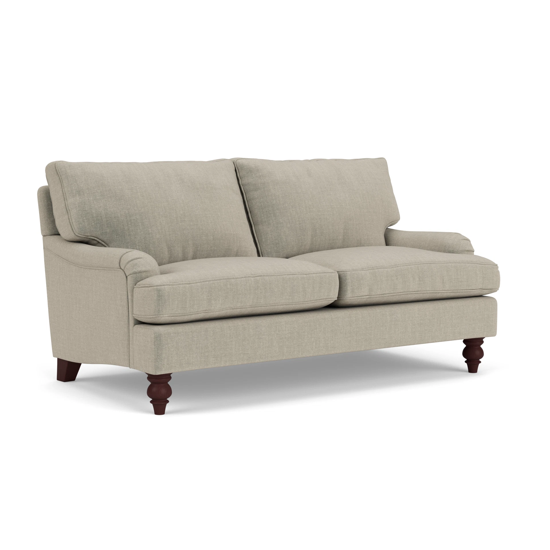 Morris Large 2 Seater Sofa in Eco Chenille - Natural with Light legs