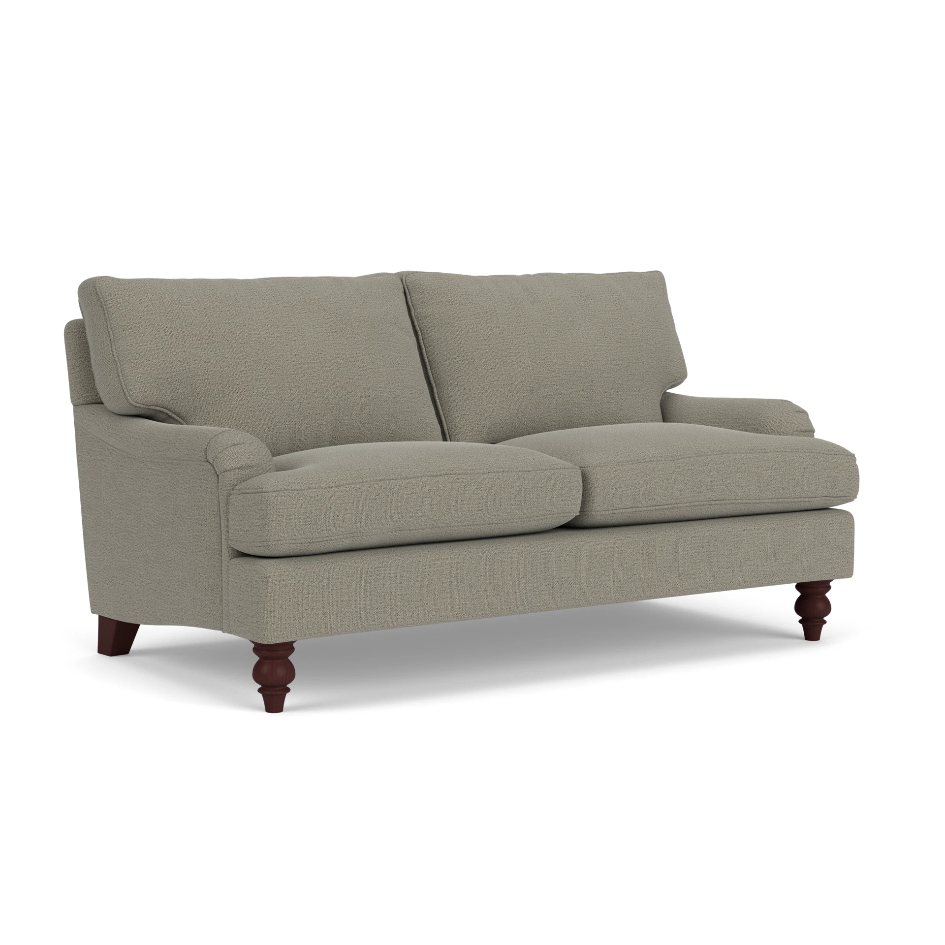 Morris Large 2 Seater Sofa in Rustic Weave - Flax with Light legs
