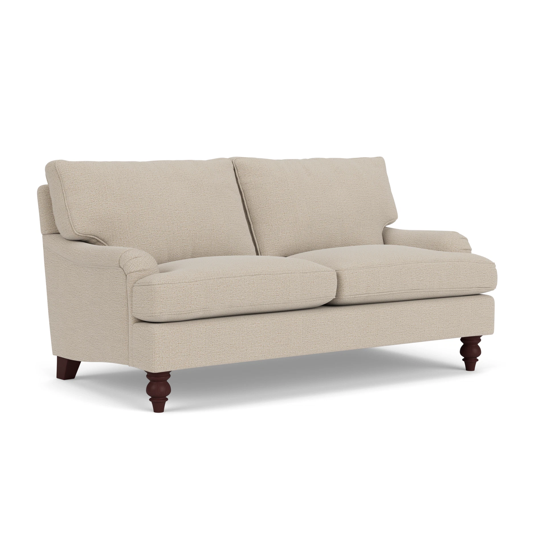 Morris Large 2 Seater Sofa in Rustic Weave - Natural with Light legs