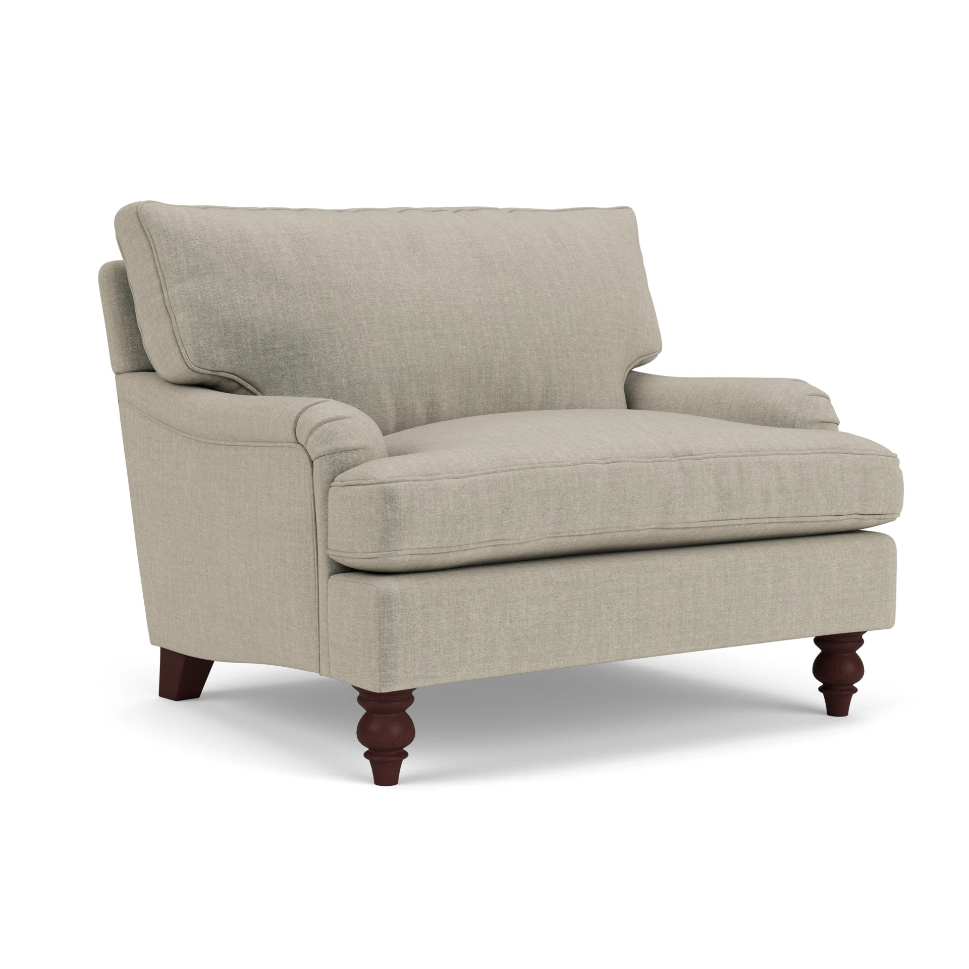 Morris Love Seat in Eco Chenille - Natural with Light legs
