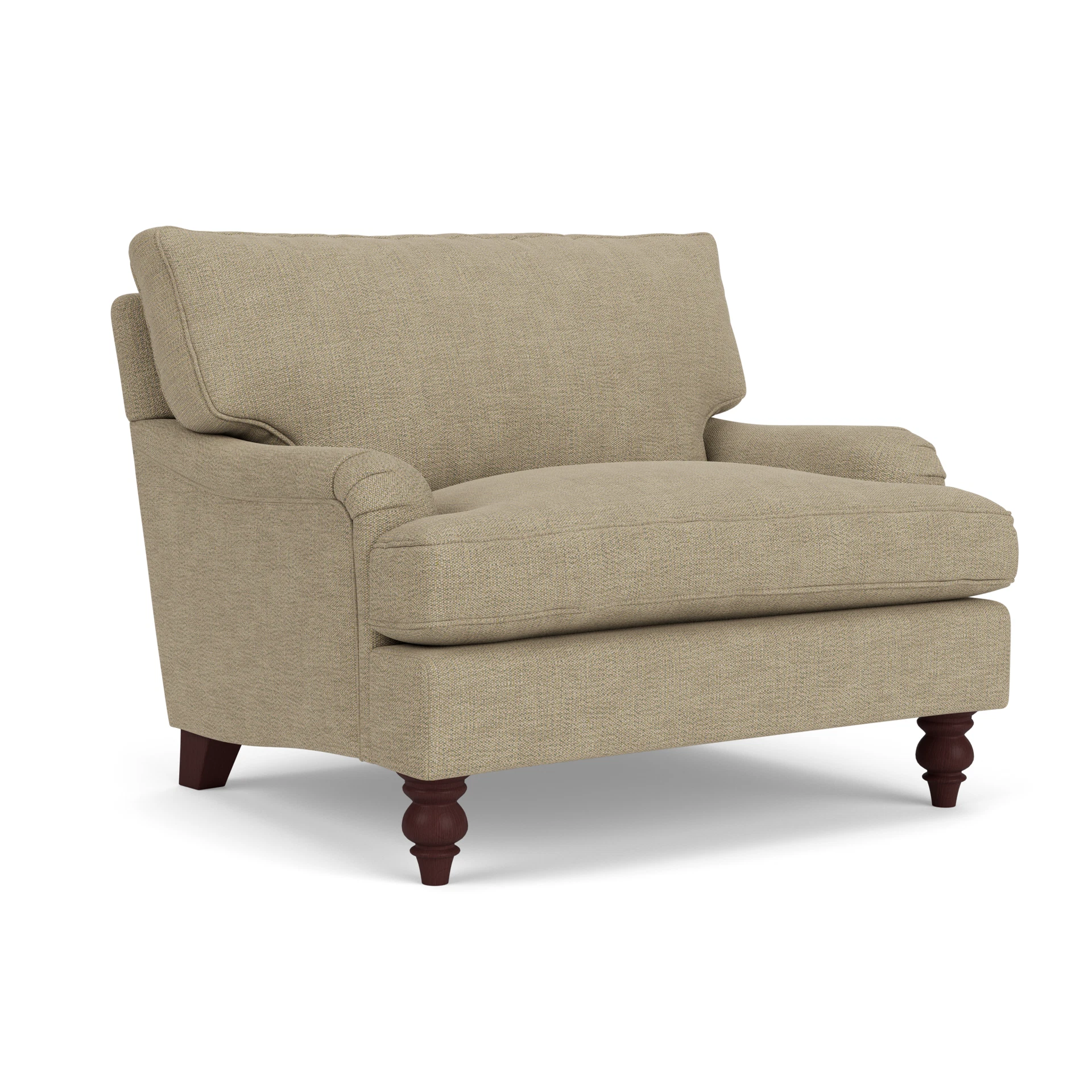 Morris Love Seat in Rustic Weave - Apple with Light legs