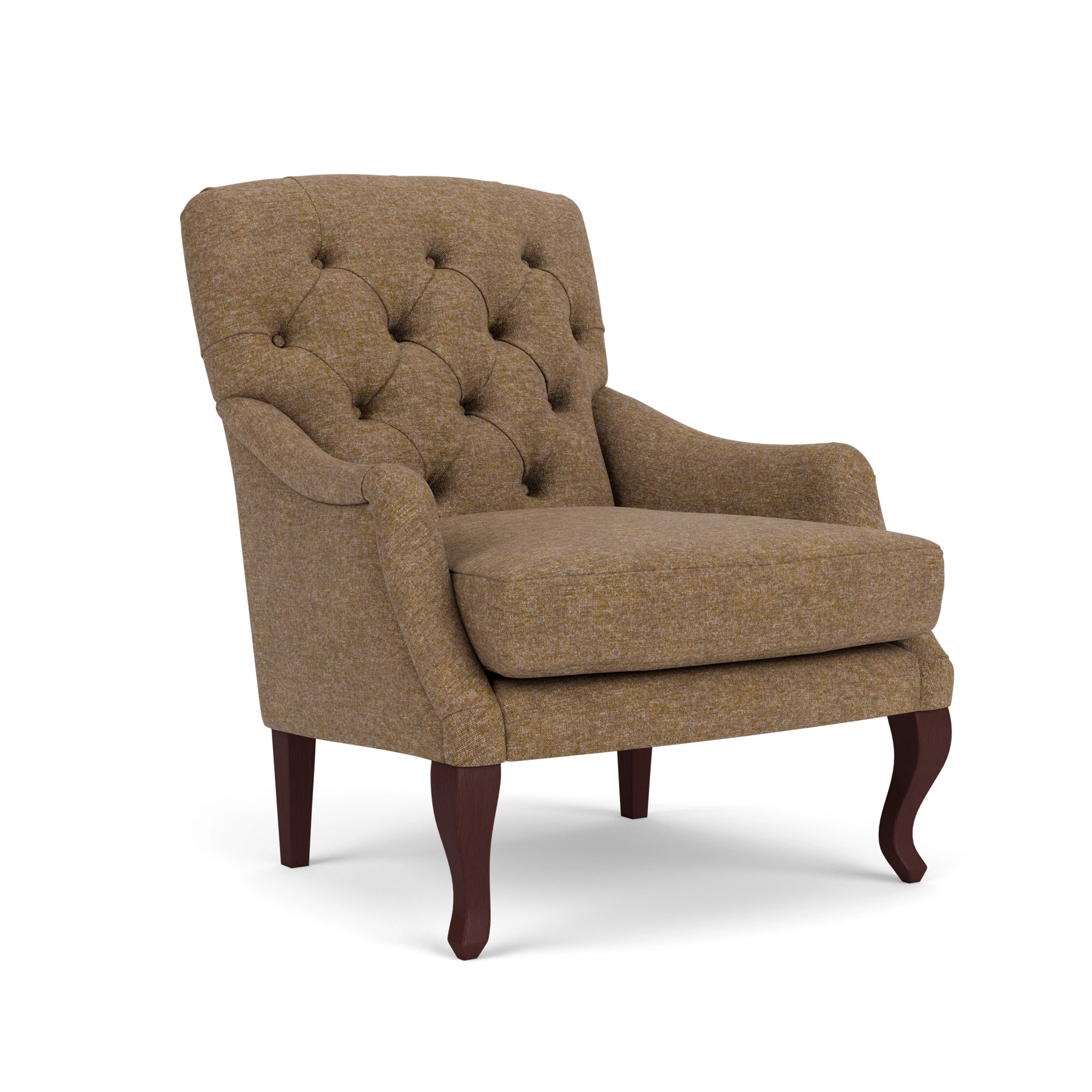 Olivia Armchair in Aquaclean Oxford - Spice with Light legs