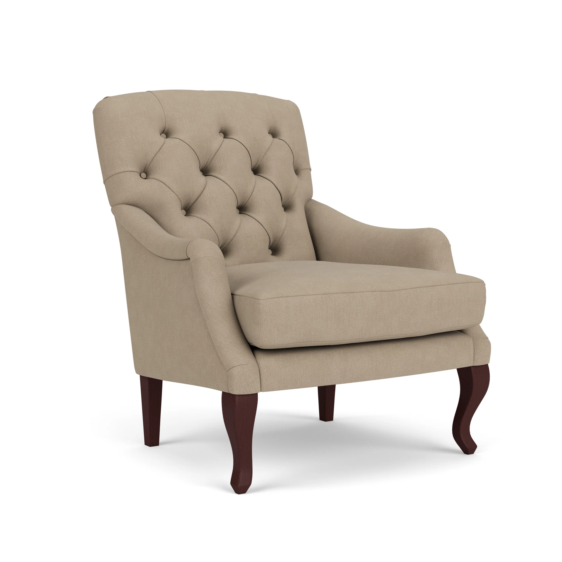 Olivia Armchair in House Linen Mix - Natural with Light legs