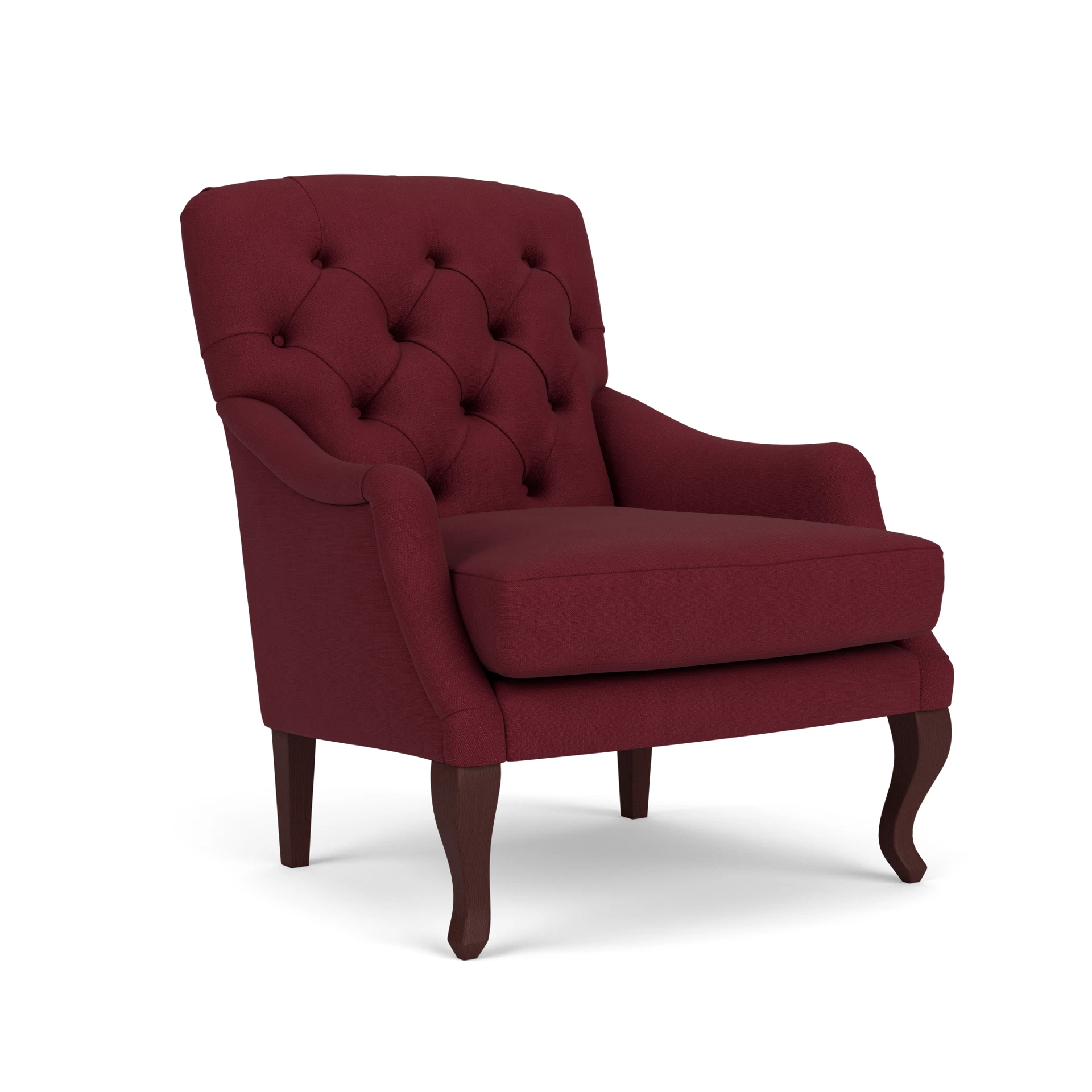 Olivia Armchair in House Linen Mix - Rosehip with Light legs