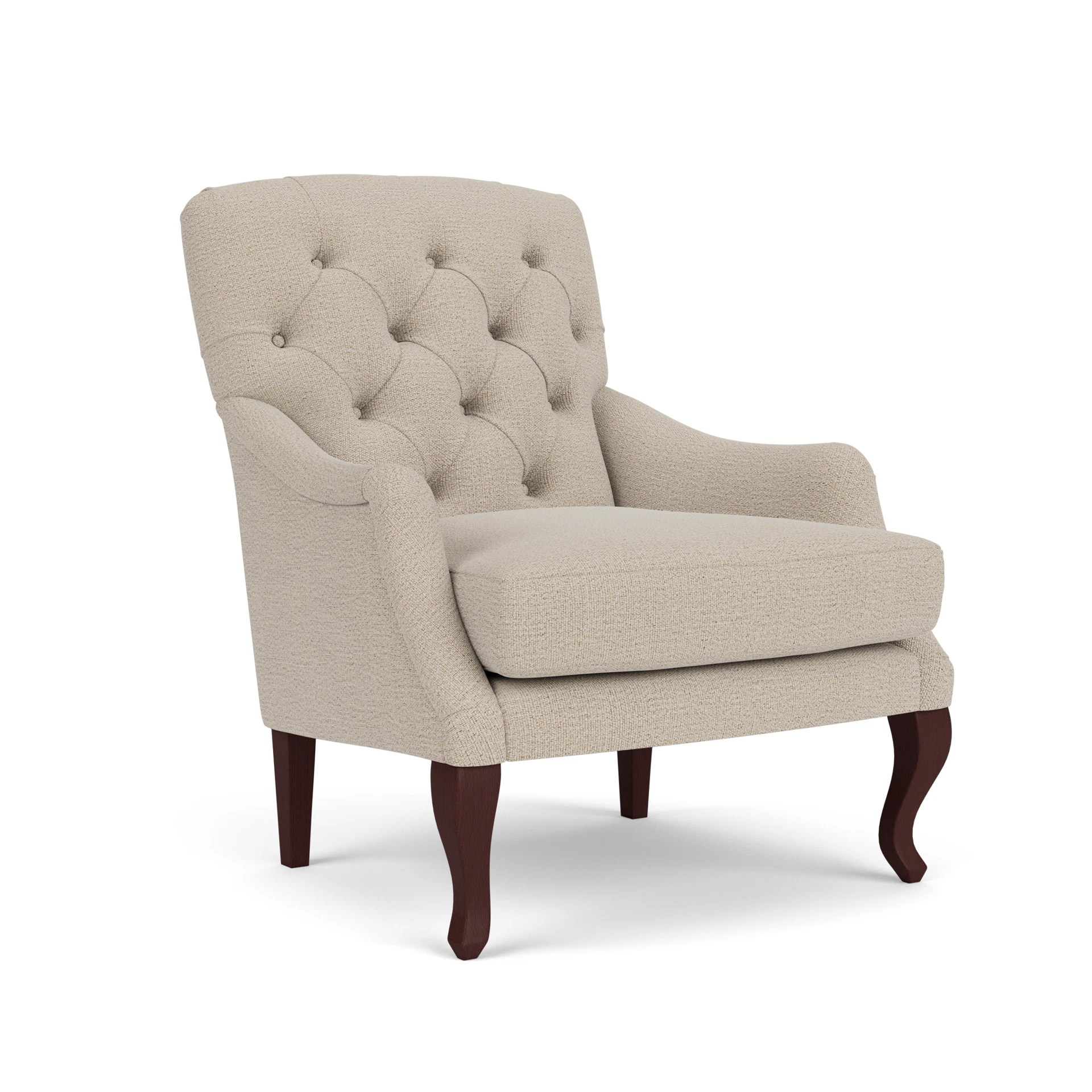 Olivia Armchair in Rustic Weave - Natural with Light legs