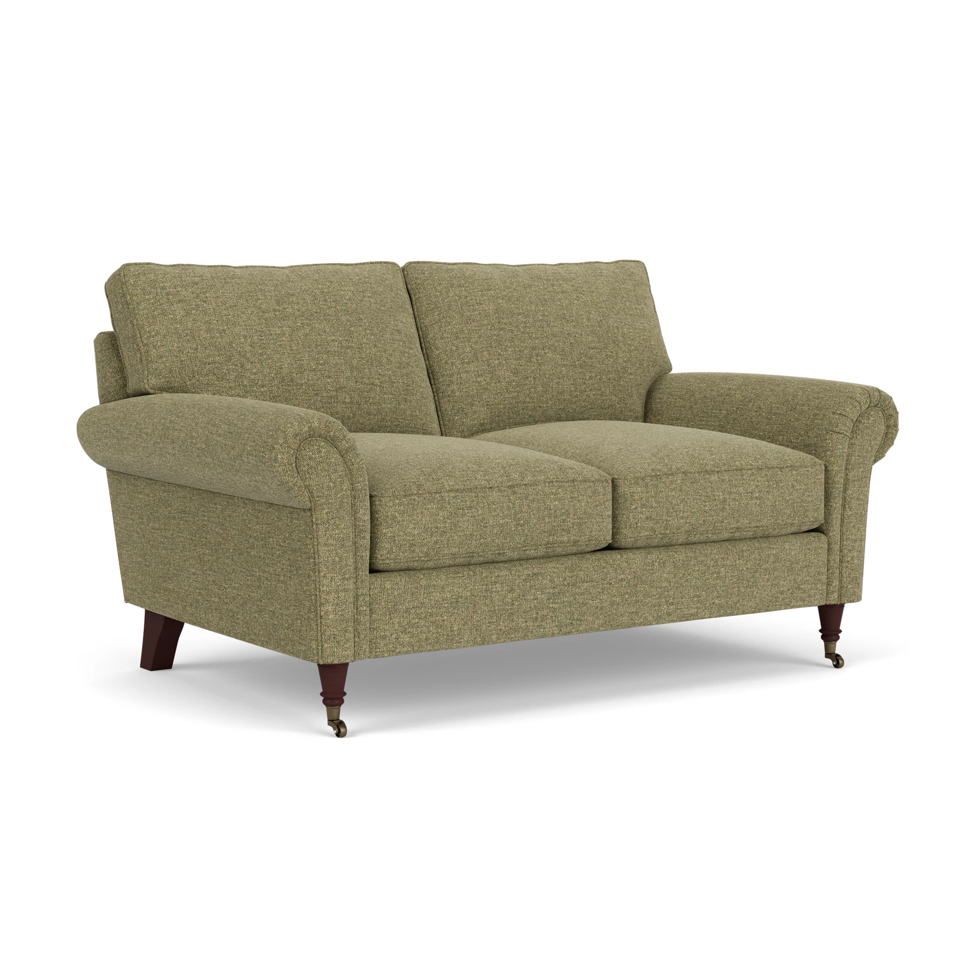 Osbourne 2 Seater Sofa in Aquaclean Oxford - Sage with Light legs