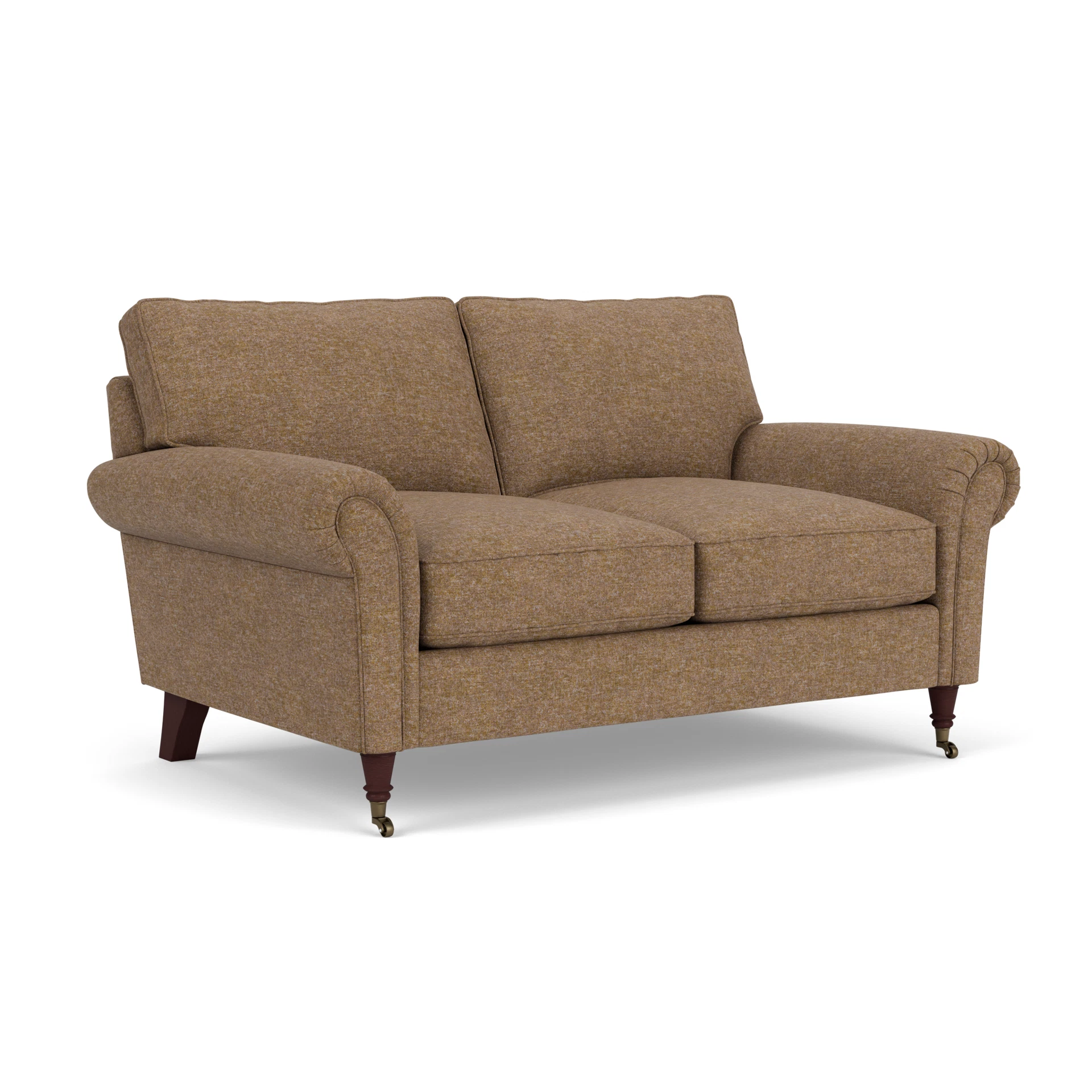 Osbourne 2 Seater Sofa in Aquaclean Oxford - Spice with Light legs