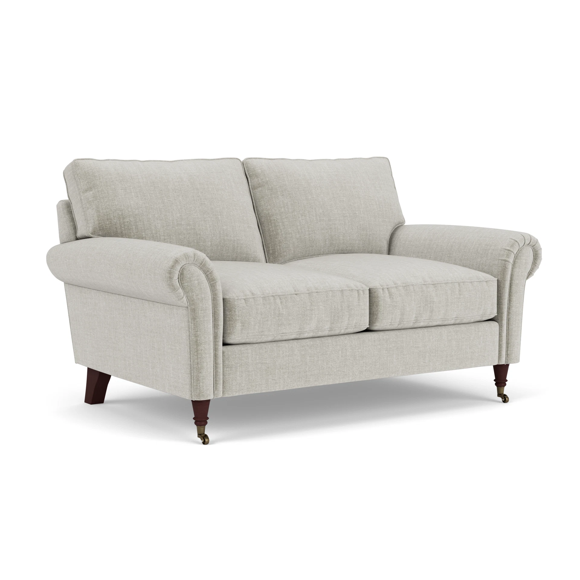 Osbourne 2 Seater Sofa in Eco Chenille - Grey Mist with Light legs