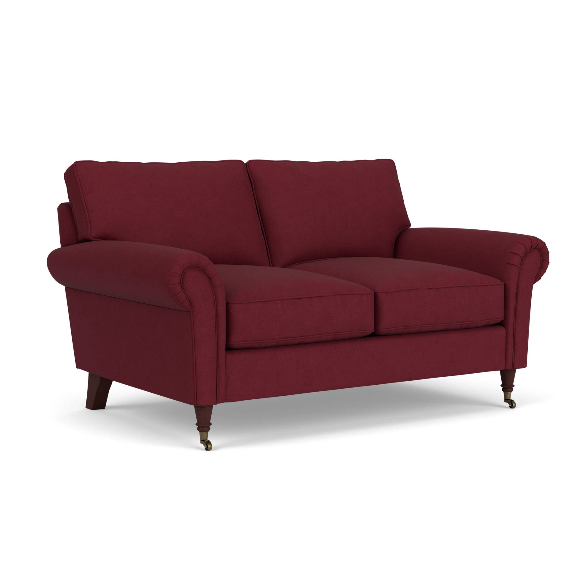 Osbourne 2 Seater Sofa in House Linen Mix - Rosehip with Light legs