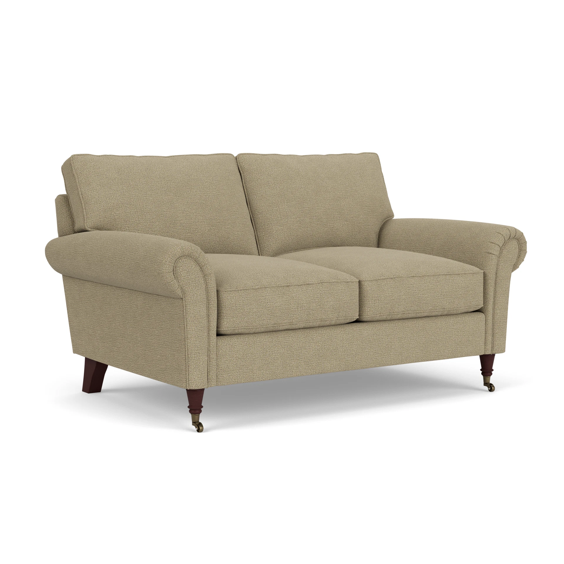 Osbourne 2 Seater Sofa in House Weave - Green Marl with Light legs