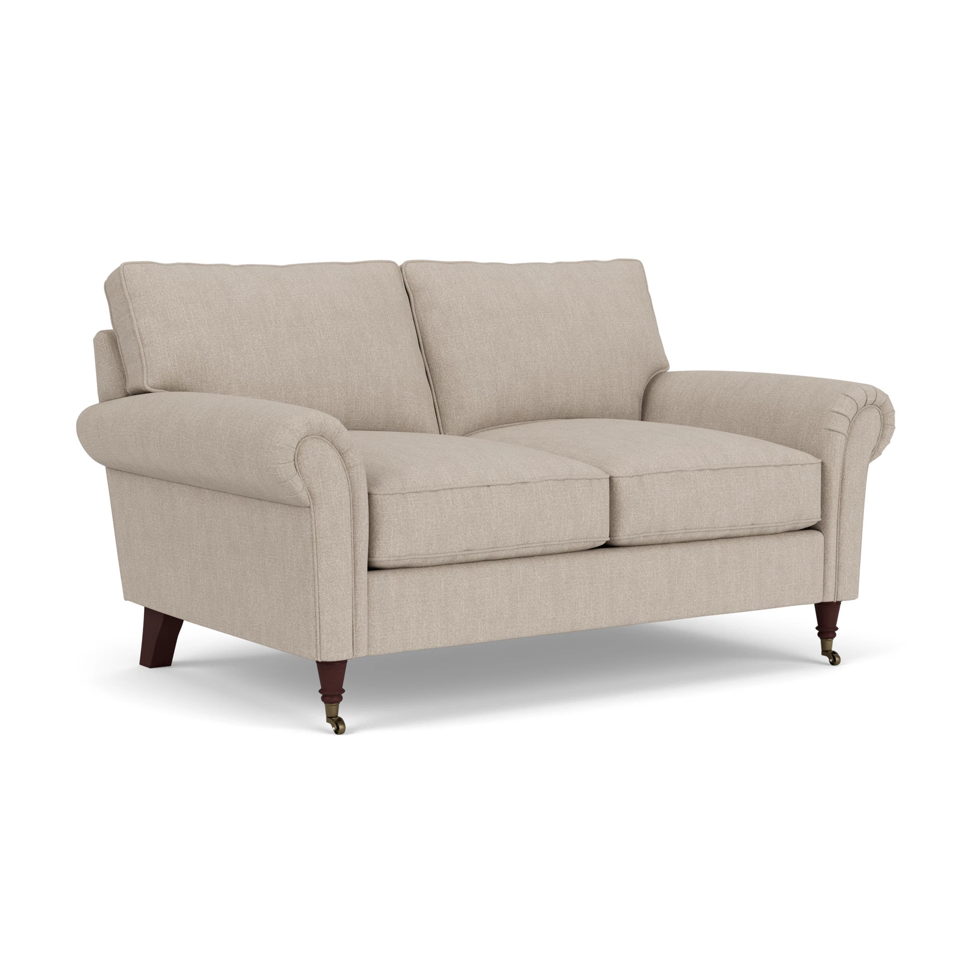 Osbourne 2 Seater Sofa in Luxury Italian Linen - Natural with Light legs