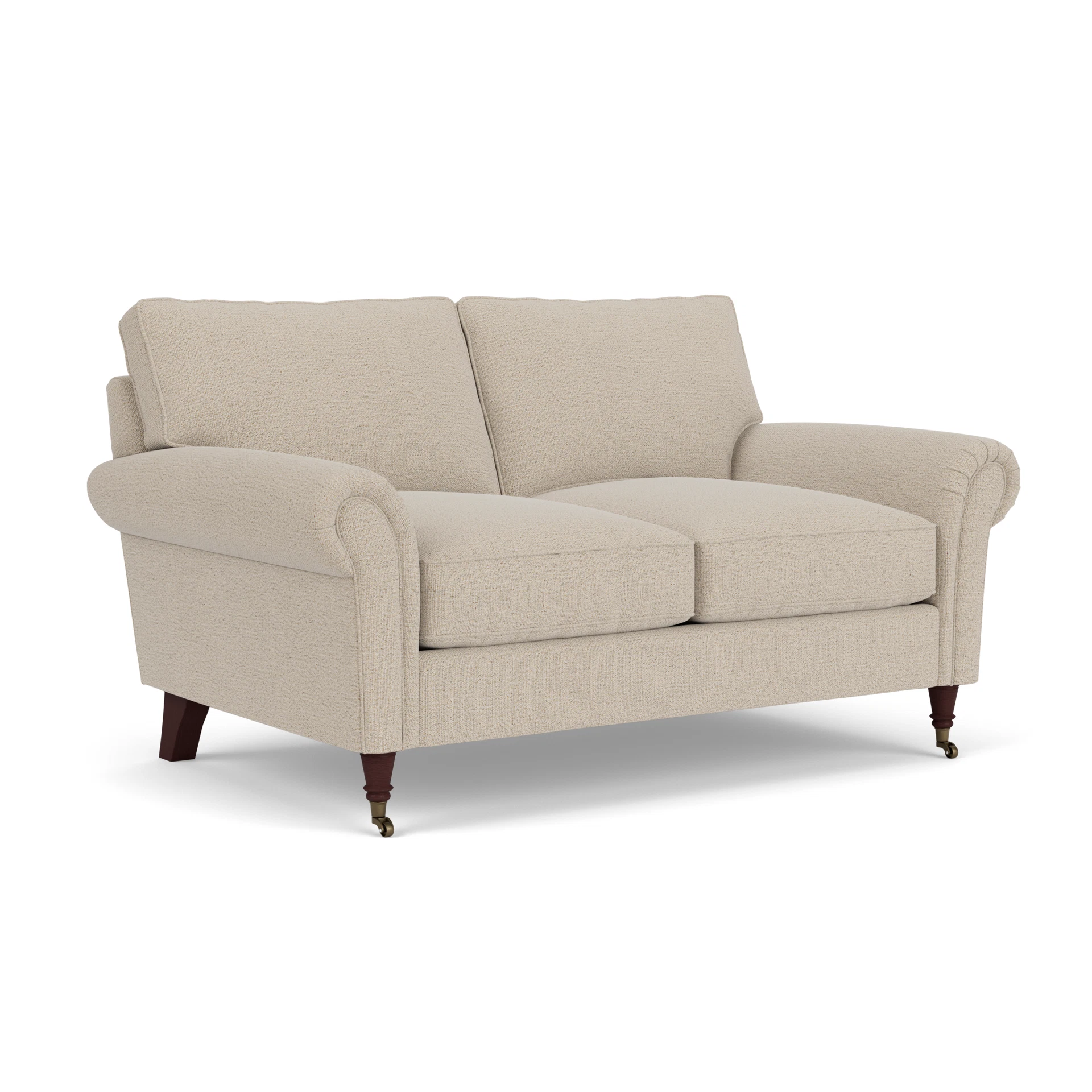 Osbourne 2 Seater Sofa in Rustic Weave - Natural with Light legs