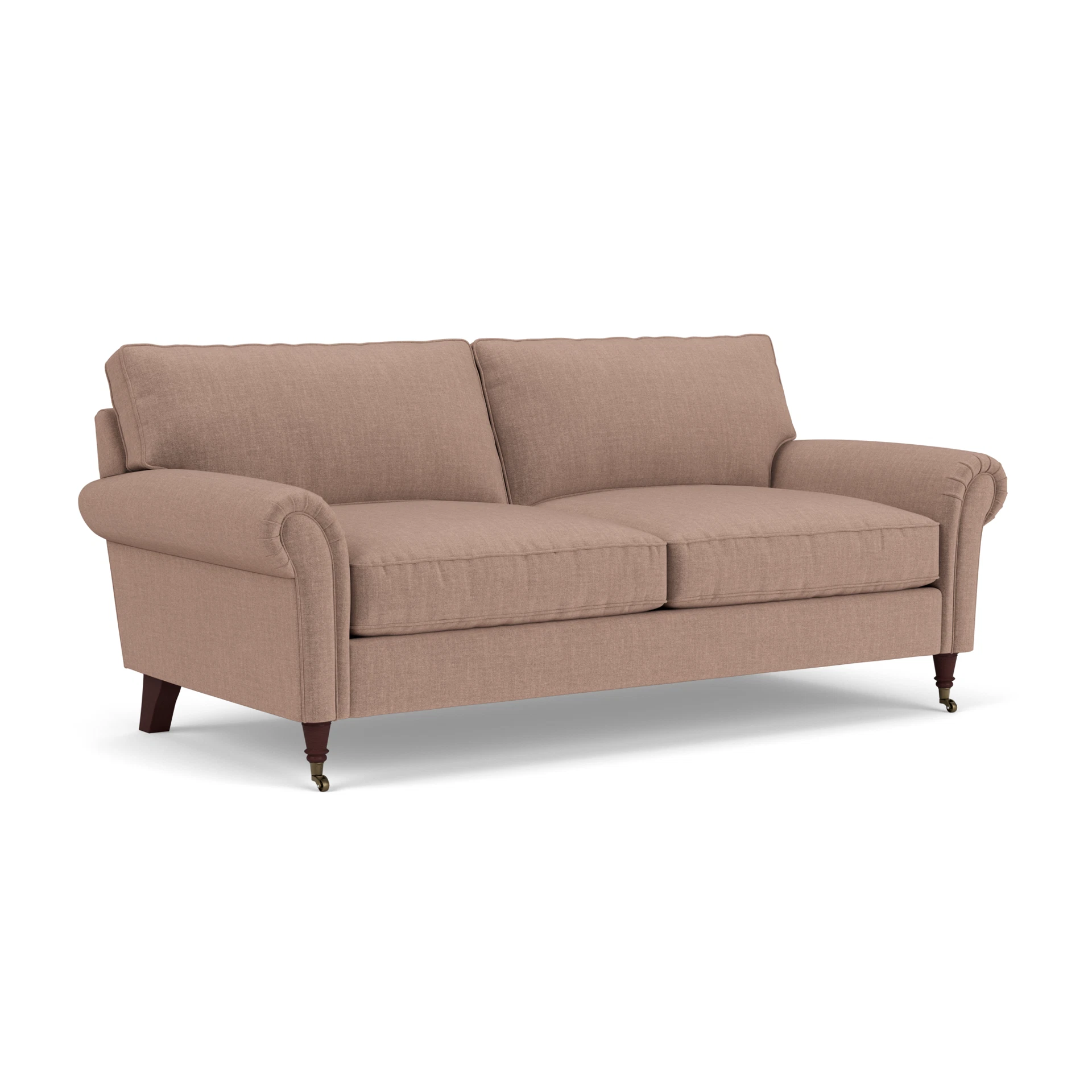 Osbourne 3 Seater Sofa in Eco Chenille - Dusky Rose with Light legs