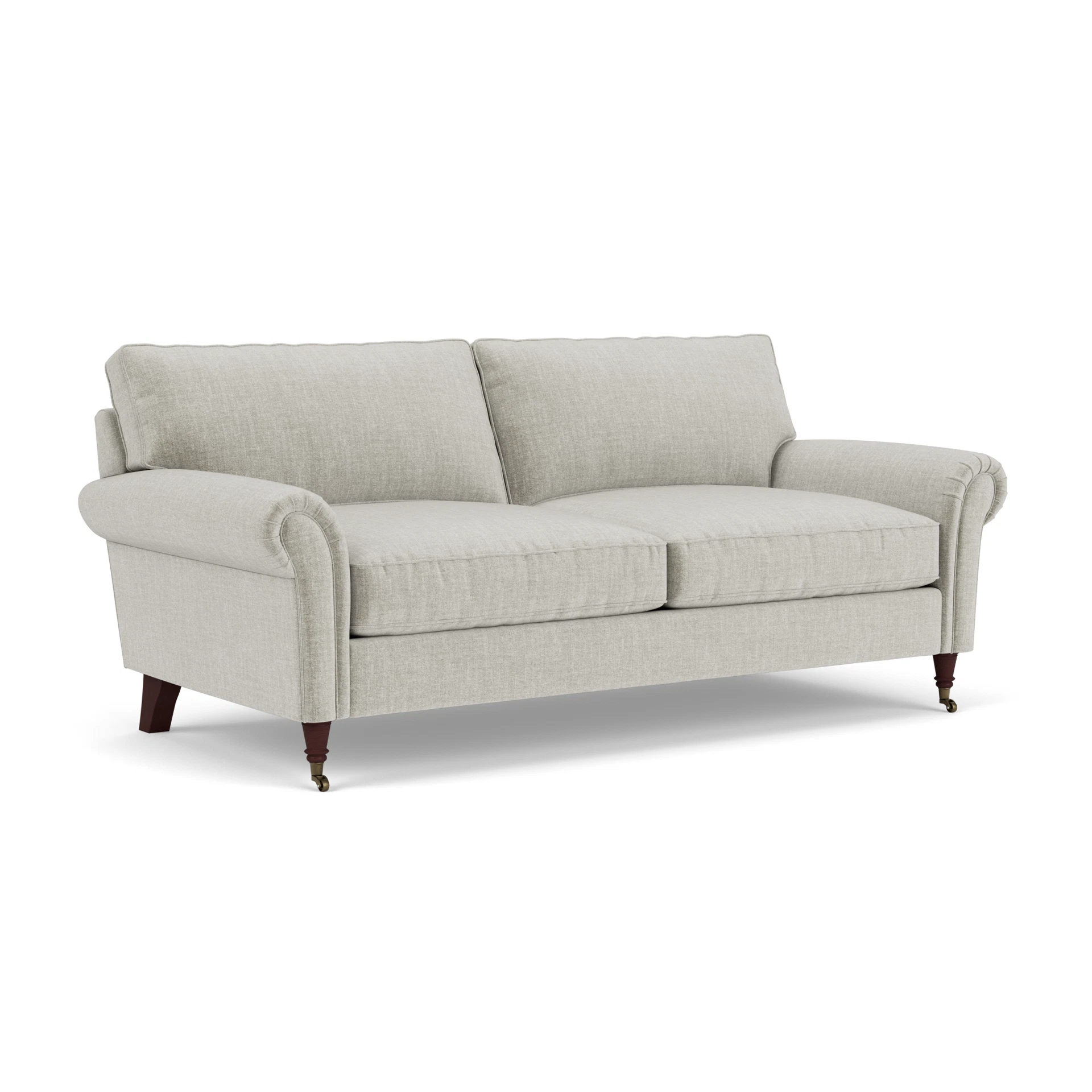Osbourne 3 Seater Sofa in Eco Chenille - Grey Mist with Light legs