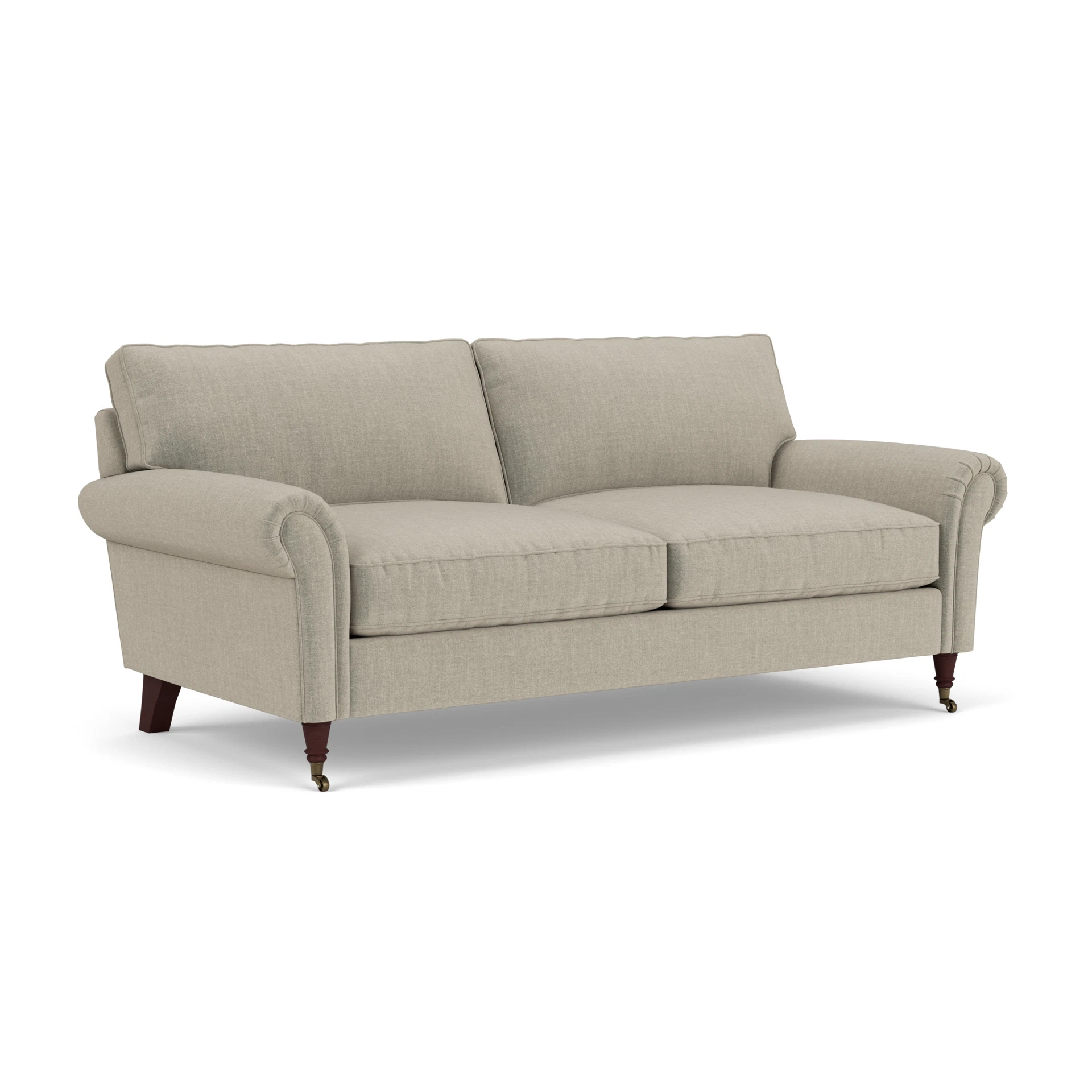 Osbourne 3 Seater Sofa in Eco Chenille - Natural with Light legs