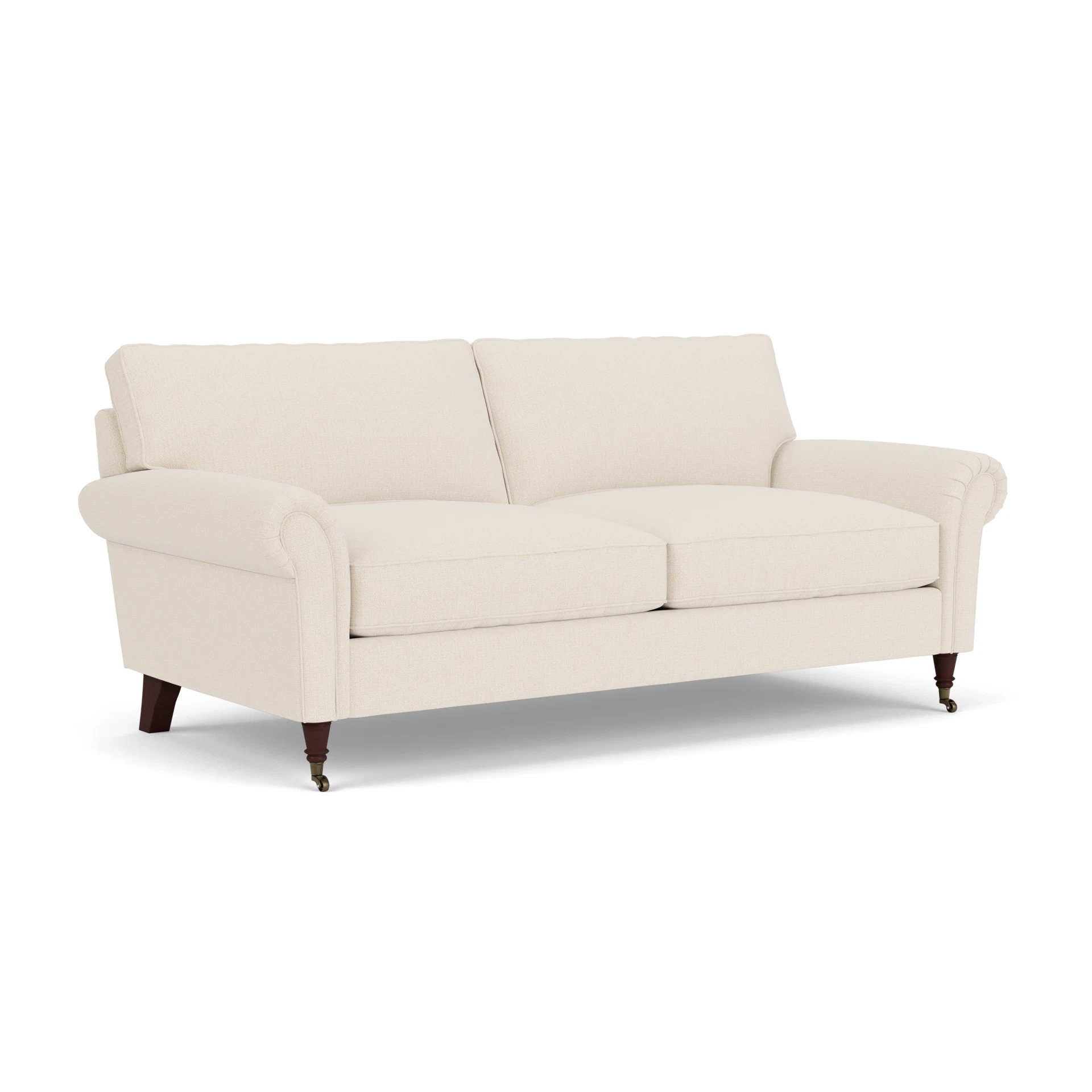 Osbourne 3 Seater Sofa in House Weave - Cream with Light legs