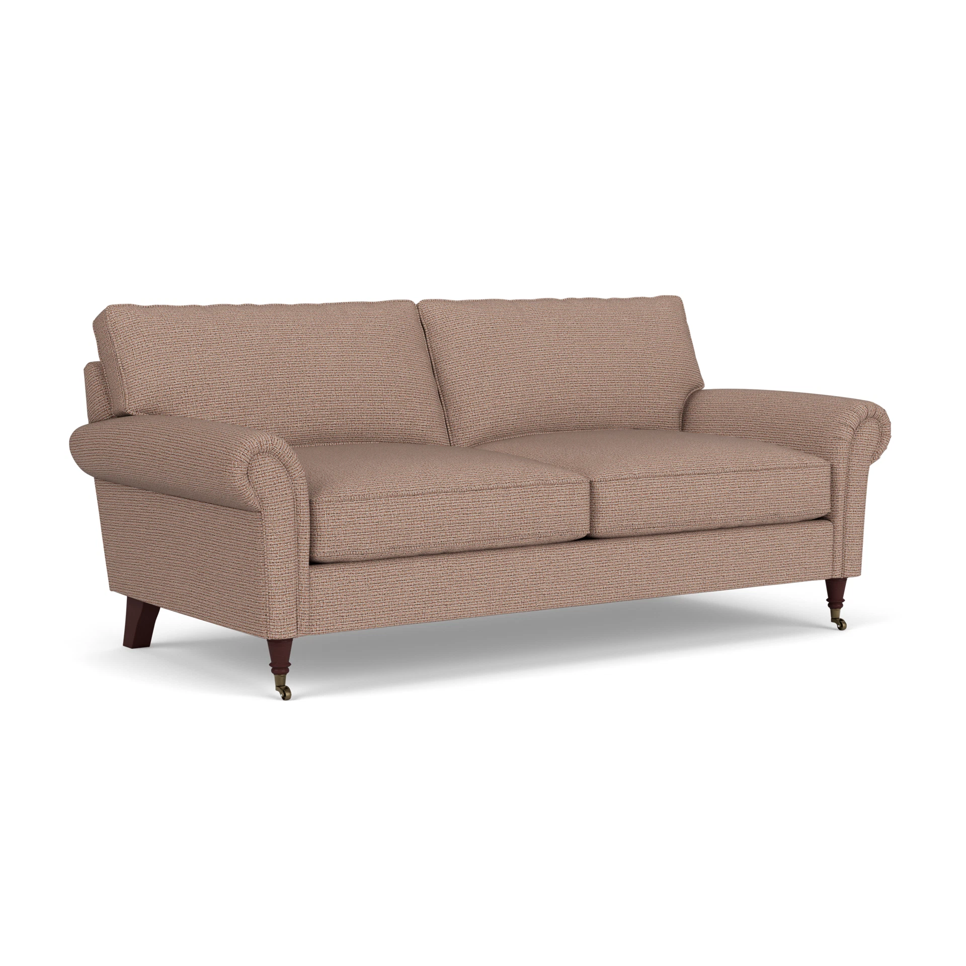 Osbourne 3 Seater Sofa in Textured Weave - Autumn Mix with Light legs