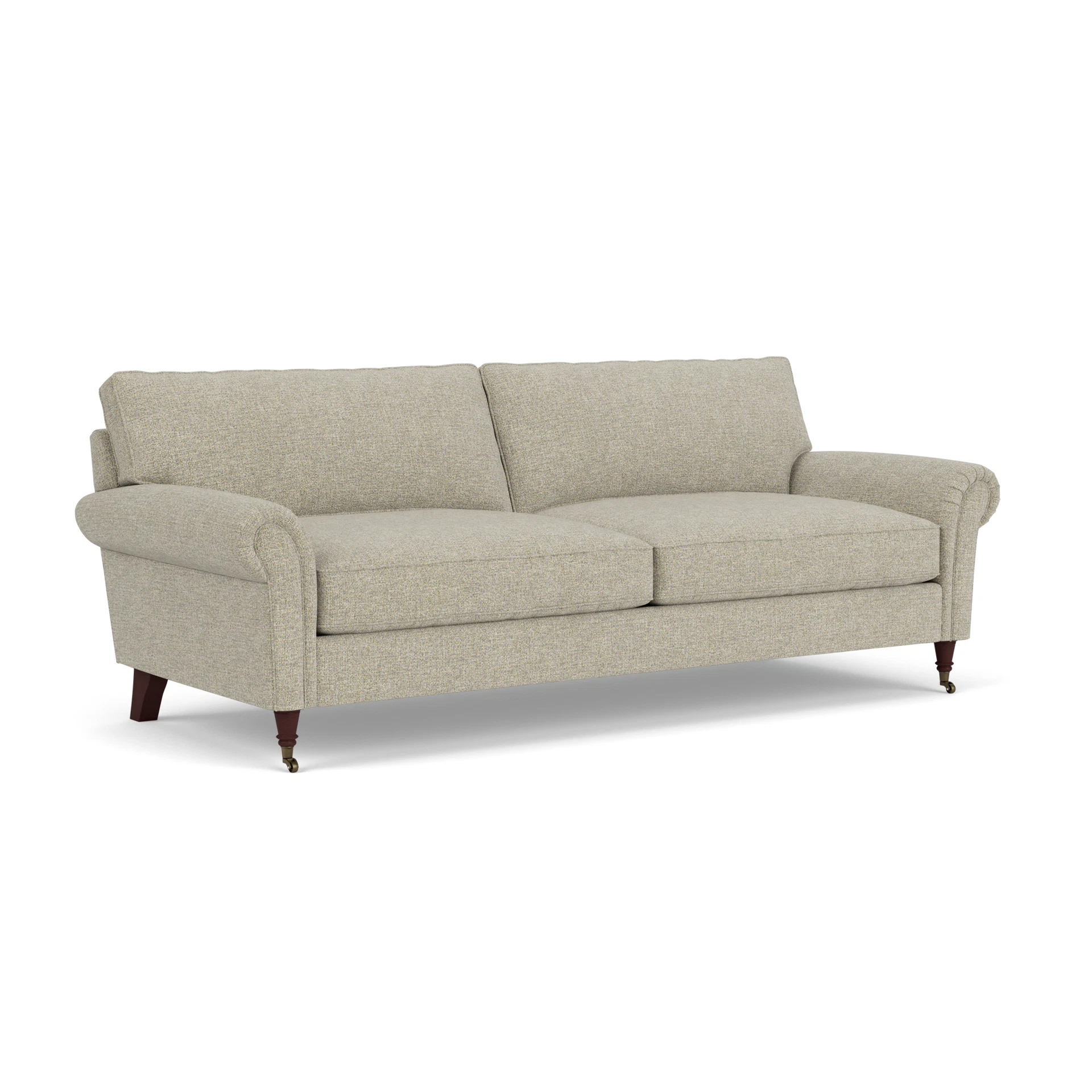 Osbourne 4 Seater Sofa in Aquaclean Oxford - Lichen with Light legs