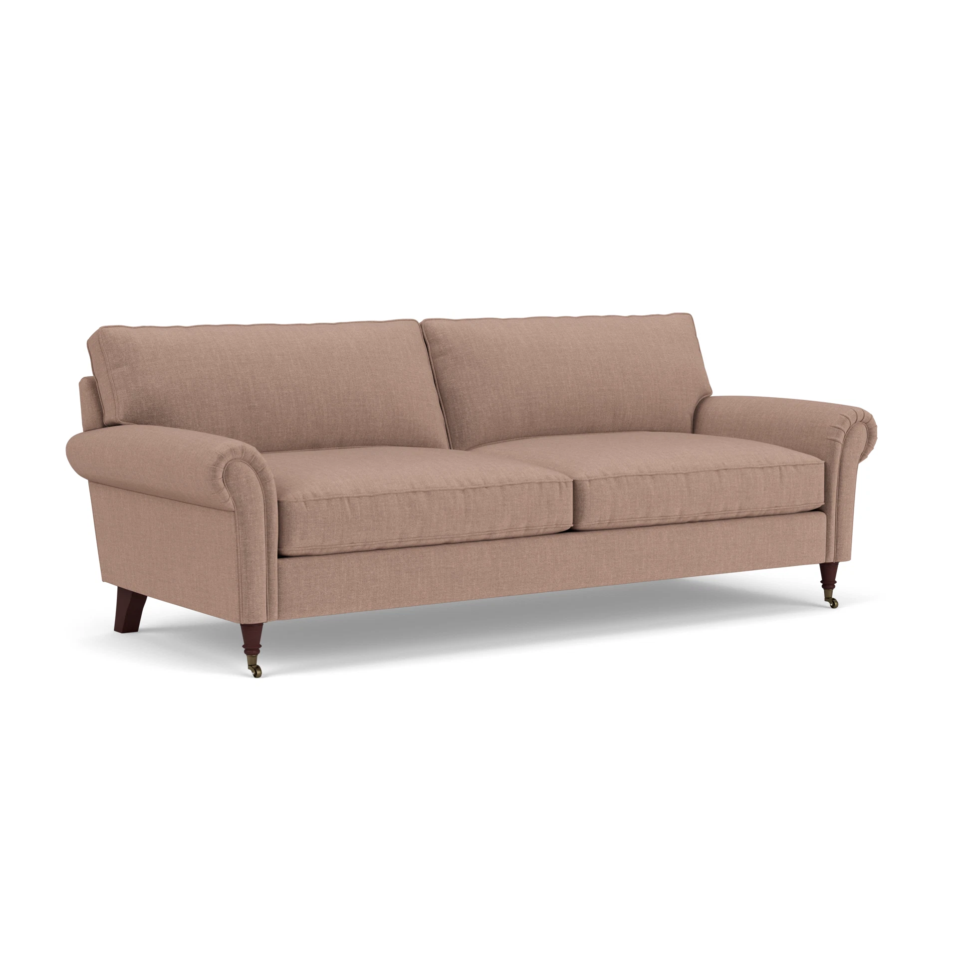 Osbourne 4 Seater Sofa in Eco Chenille - Dusky Rose with Light legs