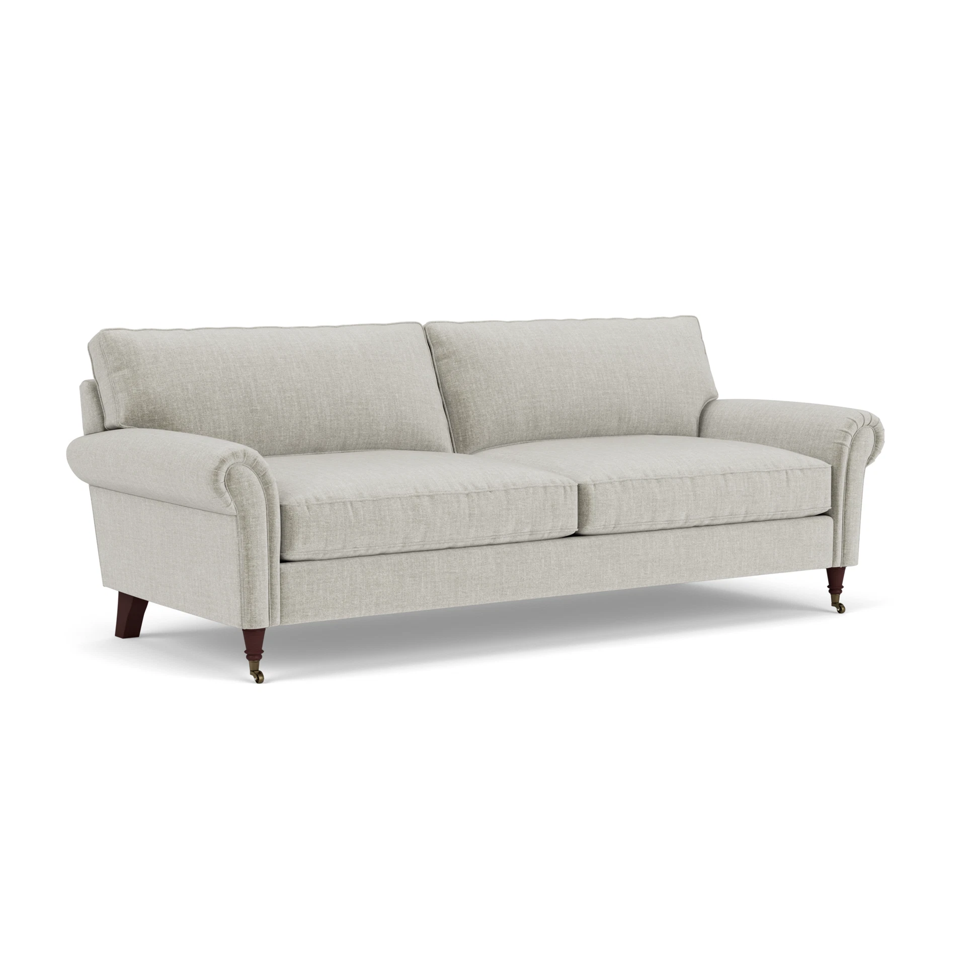 Osbourne 4 Seater Sofa in Eco Chenille - Grey Mist with Light legs