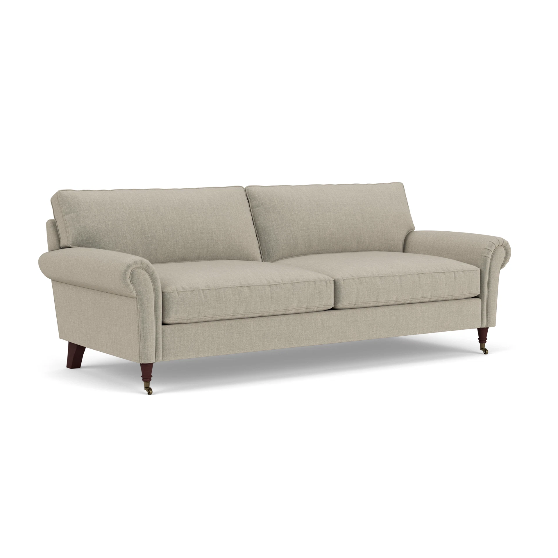 Osbourne 4 Seater Sofa in Eco Chenille - Natural with Light legs