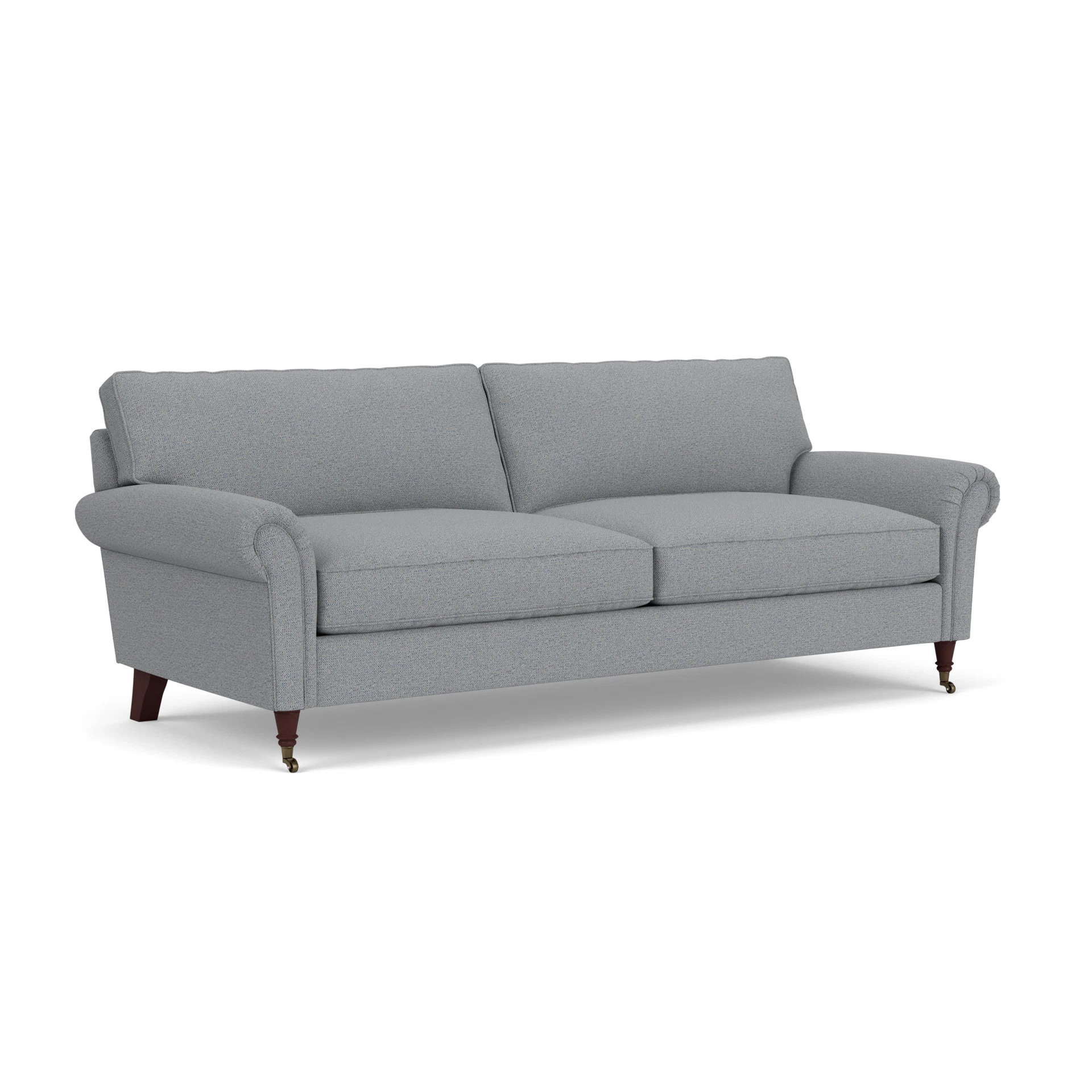 Osbourne 4 Seater Sofa in House Weave - Blue Marl with Light legs