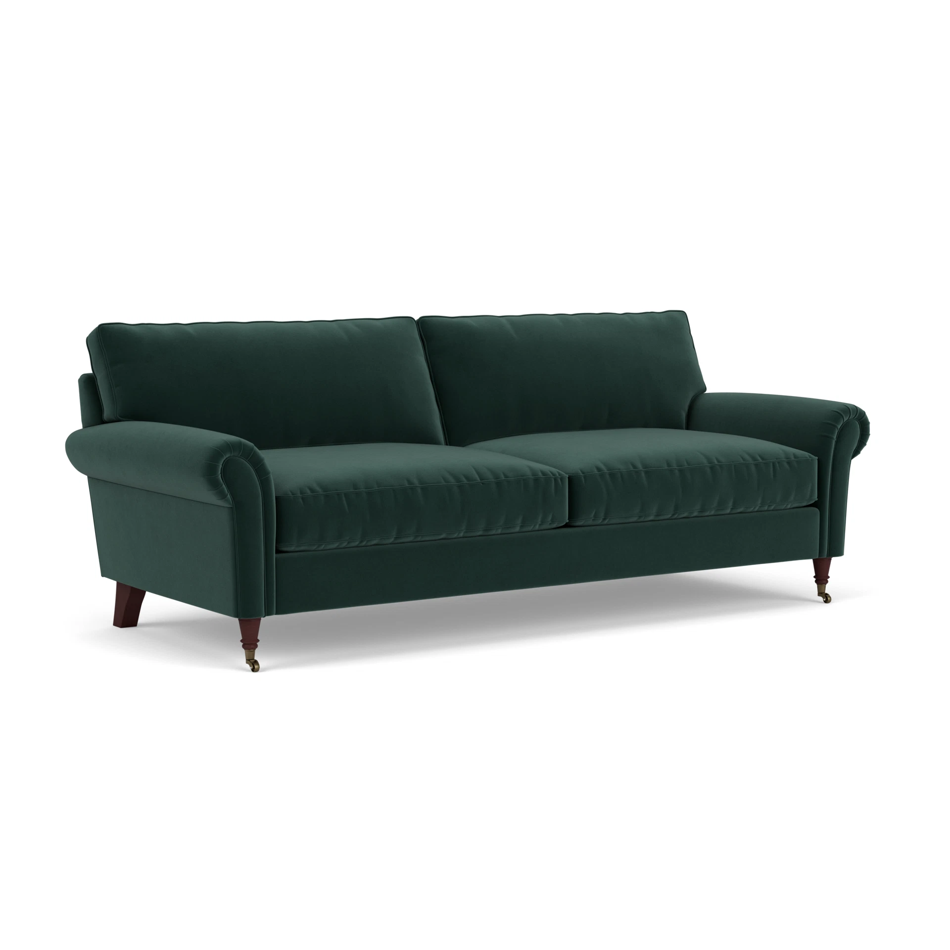 Osbourne 4 Seater Sofa in Matt Velvet - Lake with Light legs