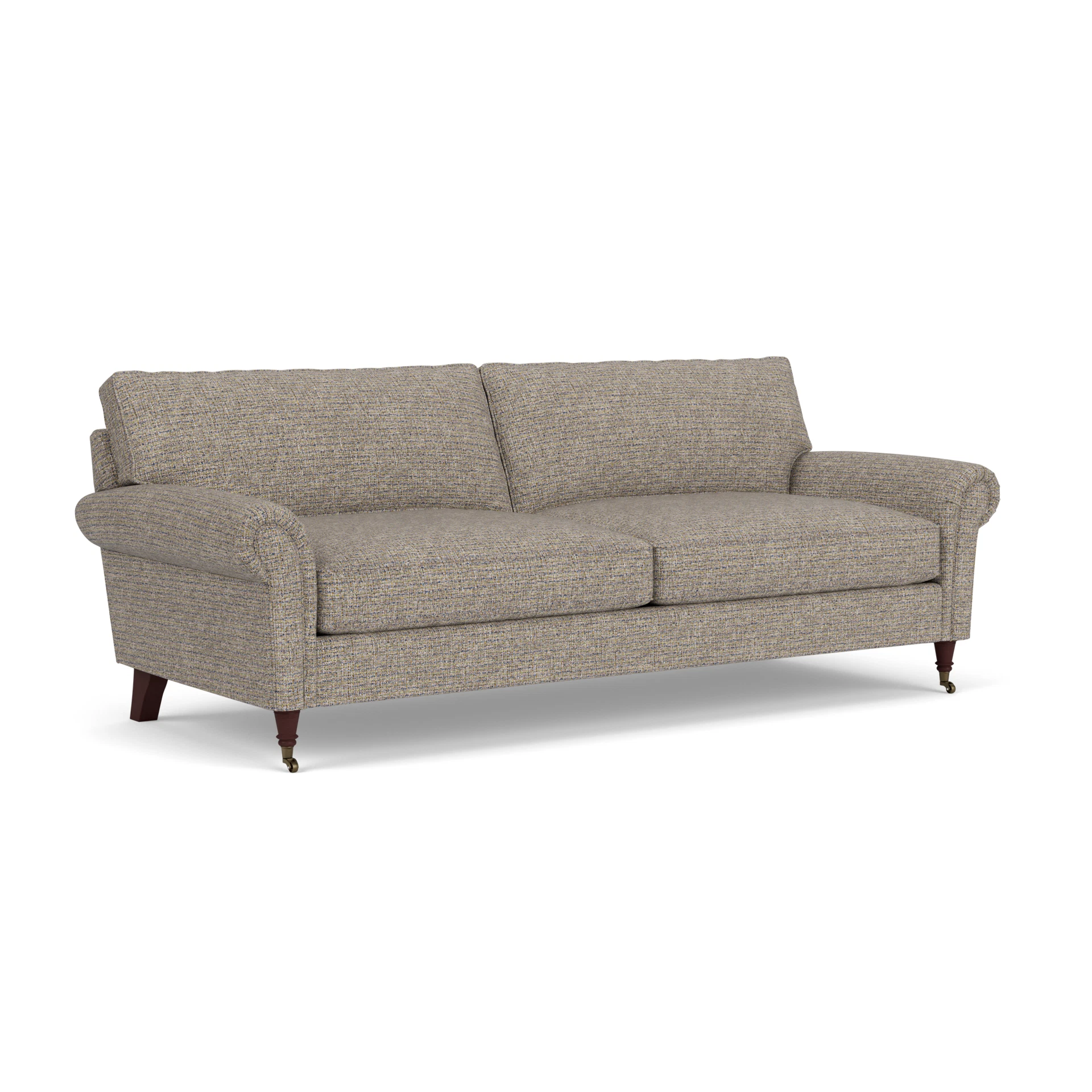 Osbourne 4 Seater Sofa in Textured Weave - Shoreline Mix with Light legs
