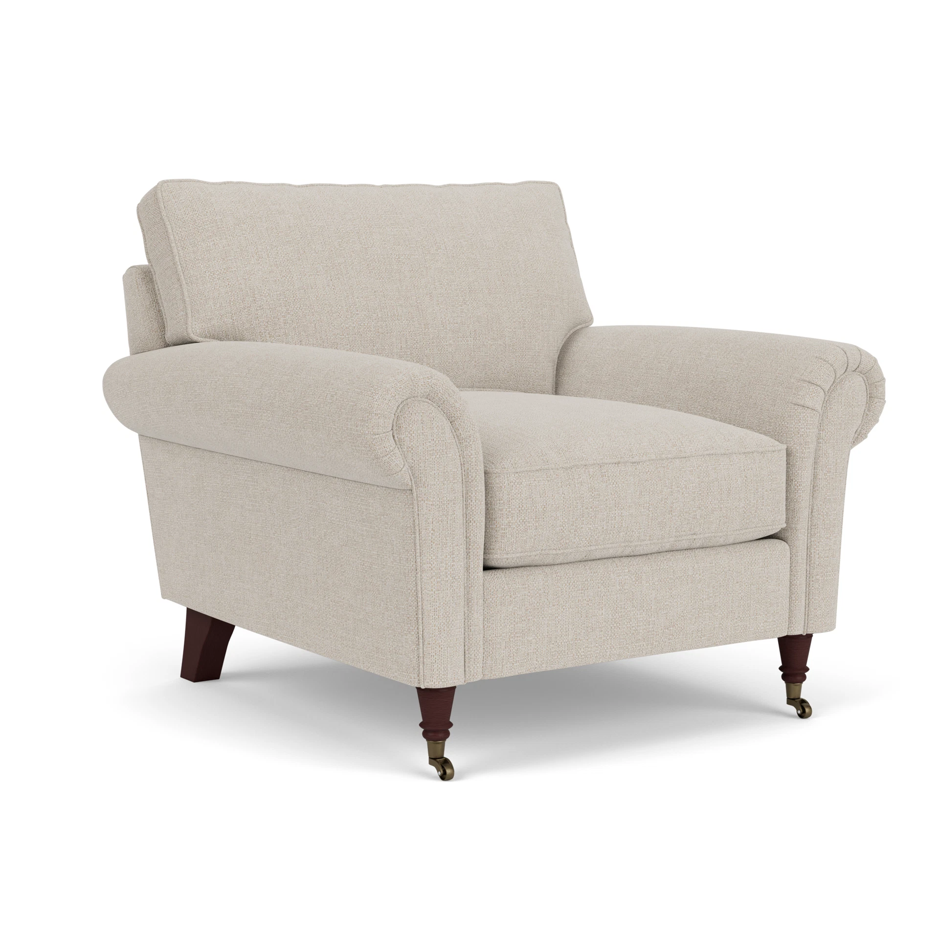 Osbourne Armchair in Aquaclean Oxford - Natural with Light legs