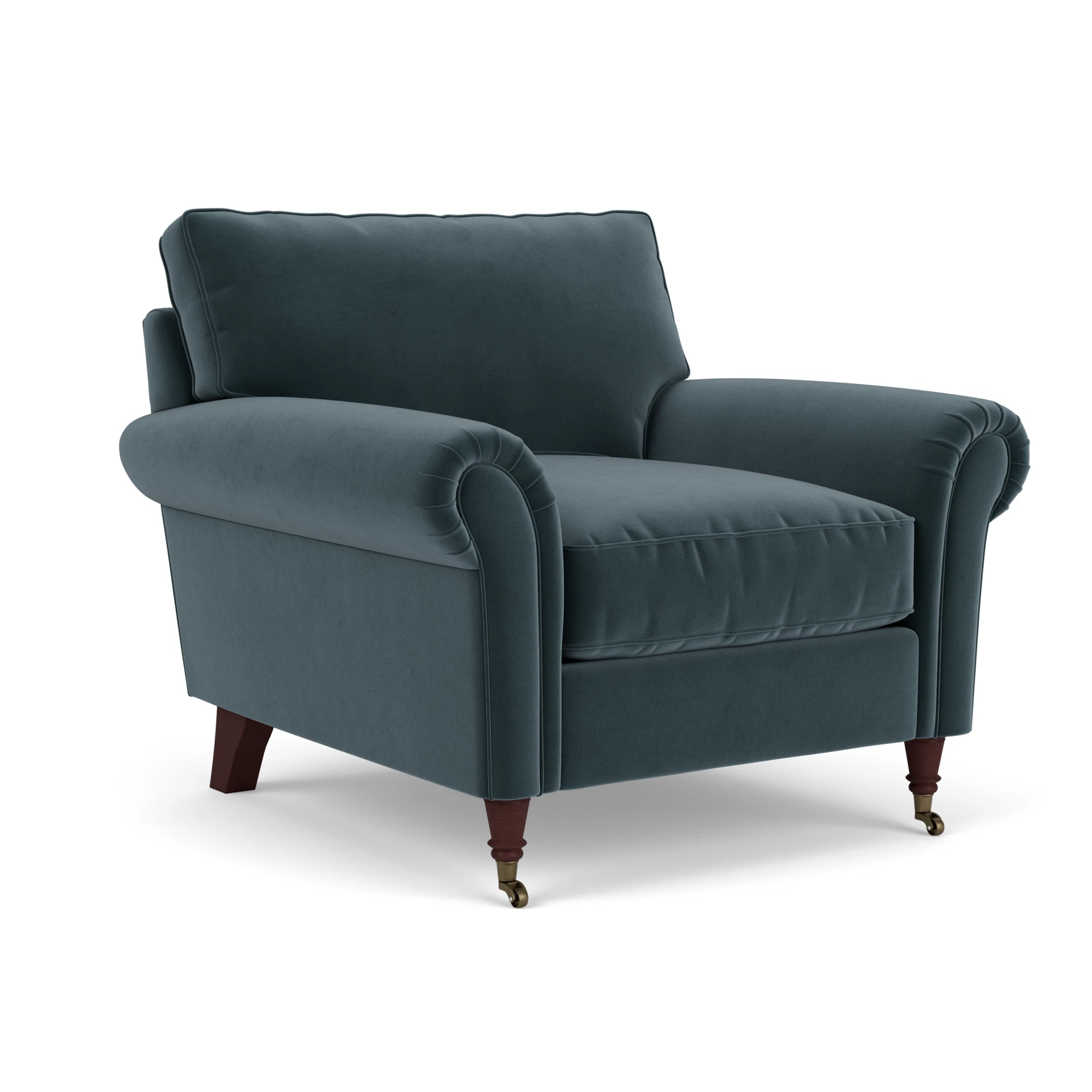 Osbourne Armchair in Matt Velvet - Night Sky with Light legs