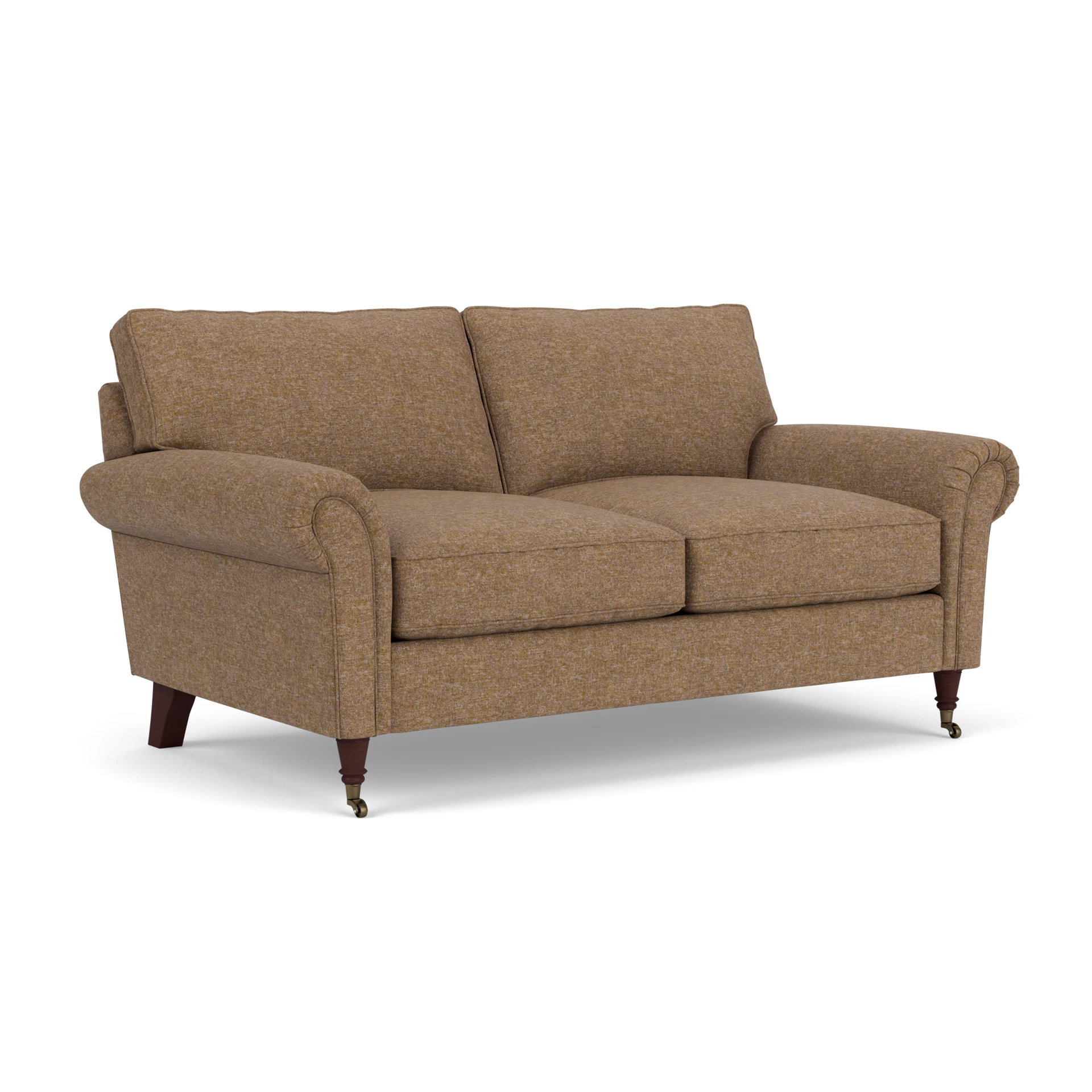 Osbourne Large 2 Seater Sofa in Aquaclean Oxford - Spice with Light legs