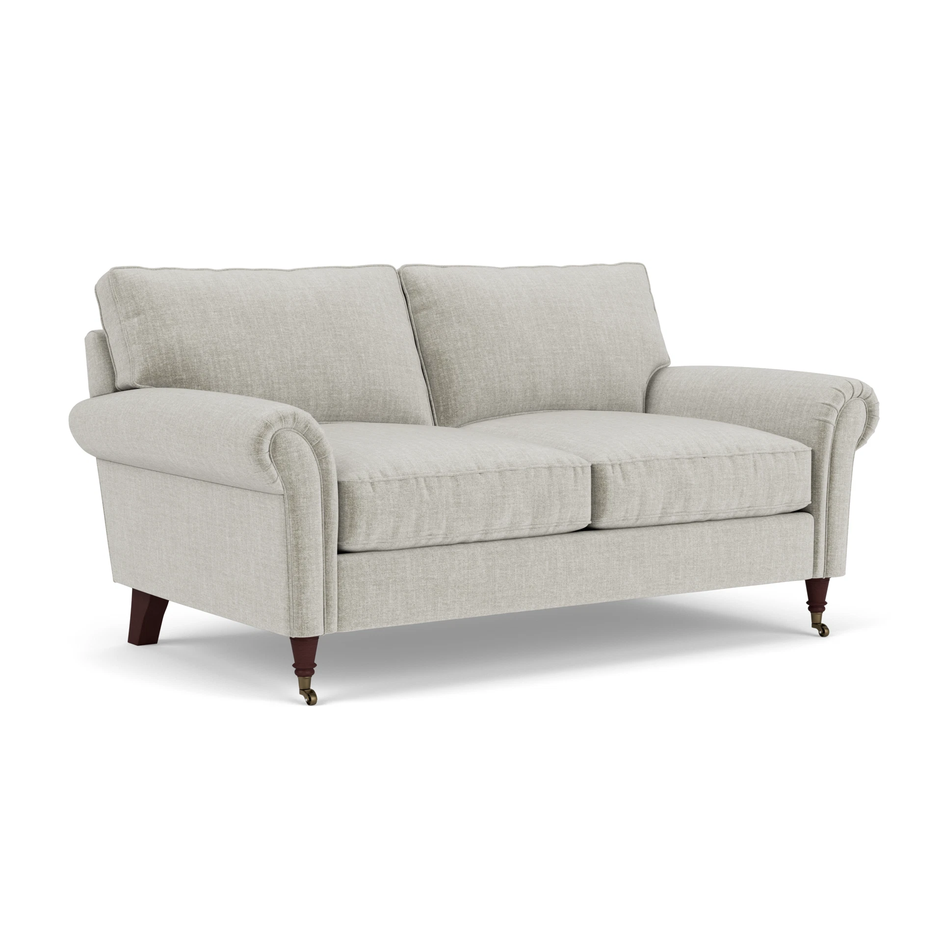 Osbourne Large 2 Seater Sofa in Eco Chenille - Grey Mist with Light legs