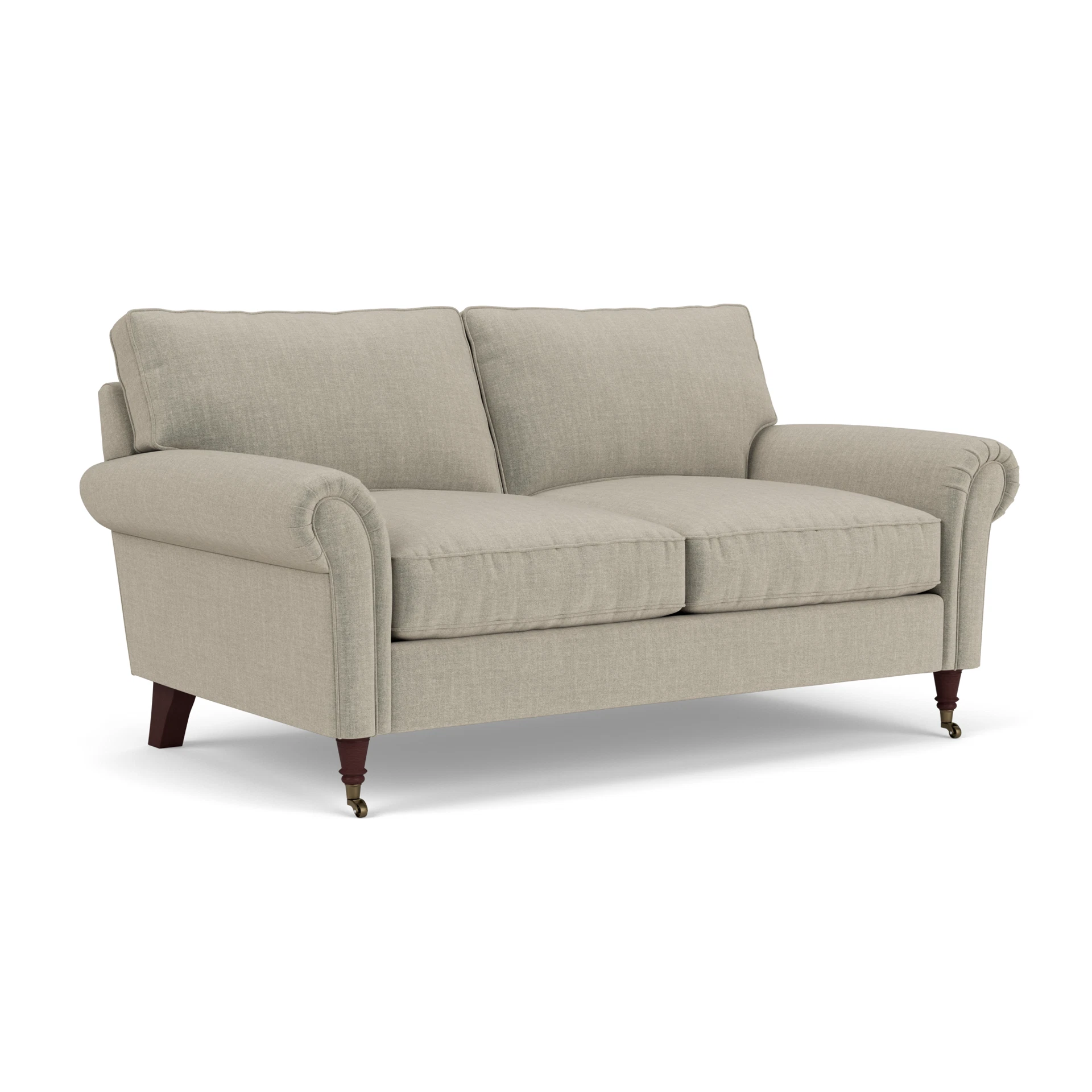 Osbourne Large 2 Seater Sofa in Eco Chenille - Natural with Light legs