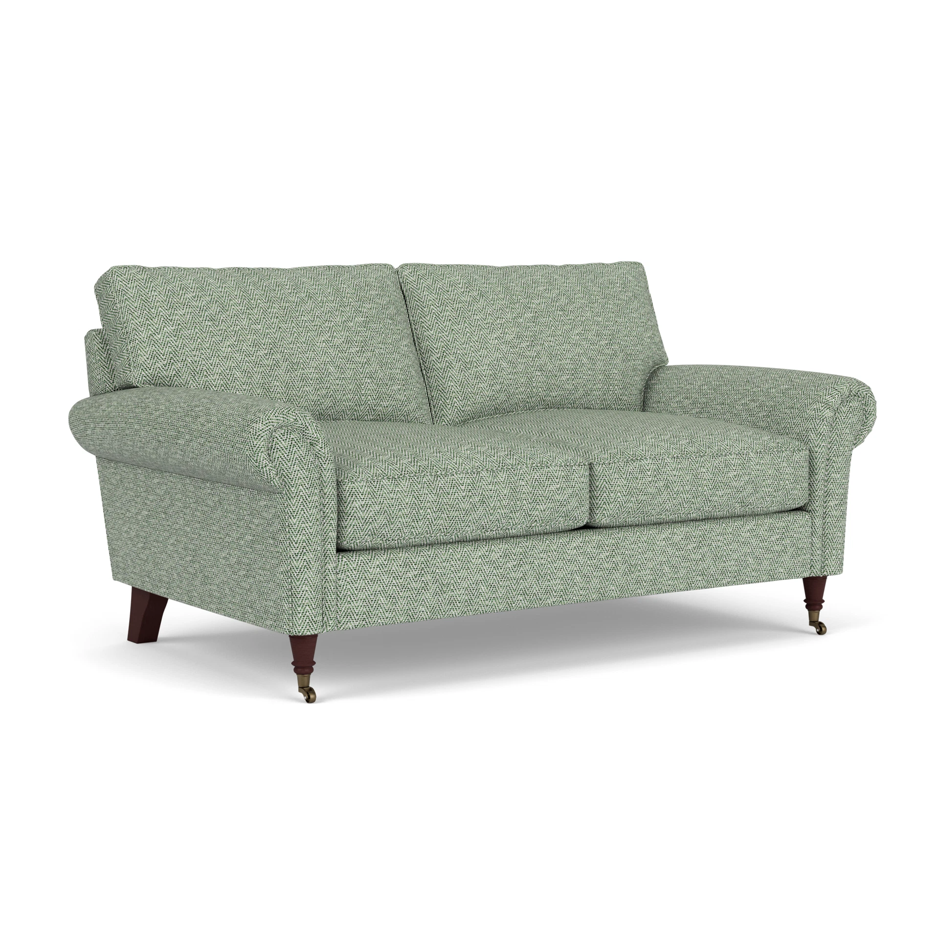 Osbourne Large 2 Seater Sofa in Herringbone Weave - Lake with Light legs