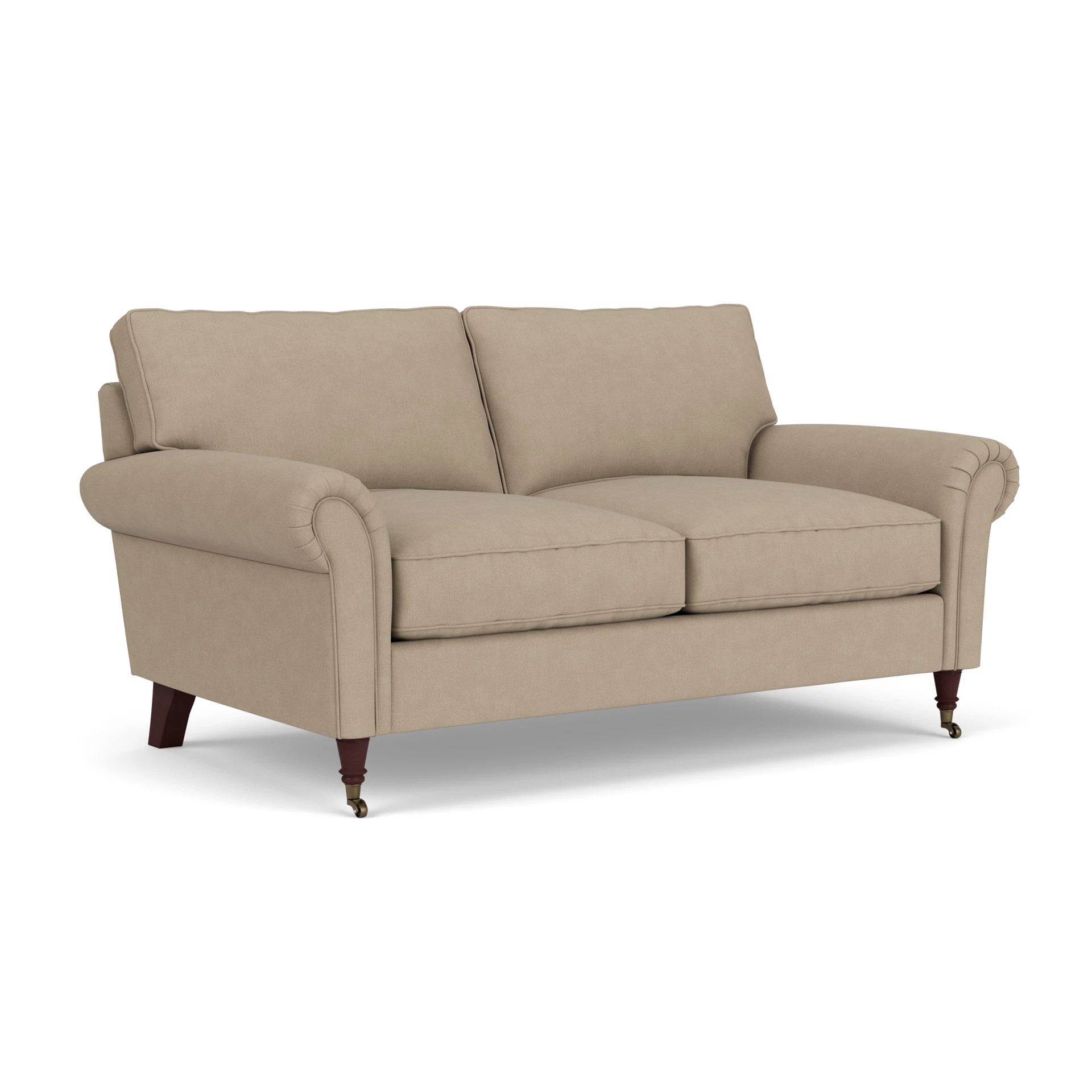 Osbourne Large 2 Seater Sofa in House Linen Mix - Natural with Light legs