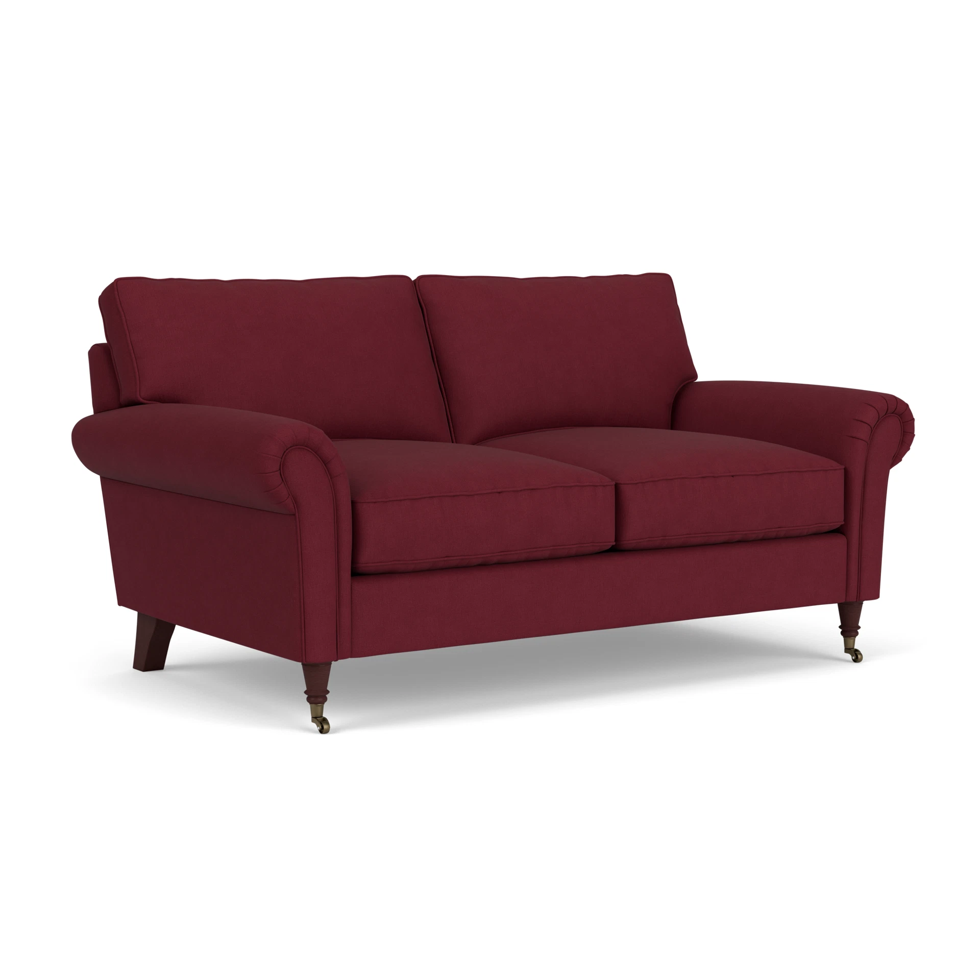 Osbourne Large 2 Seater Sofa in House Linen Mix - Rosehip with Light legs