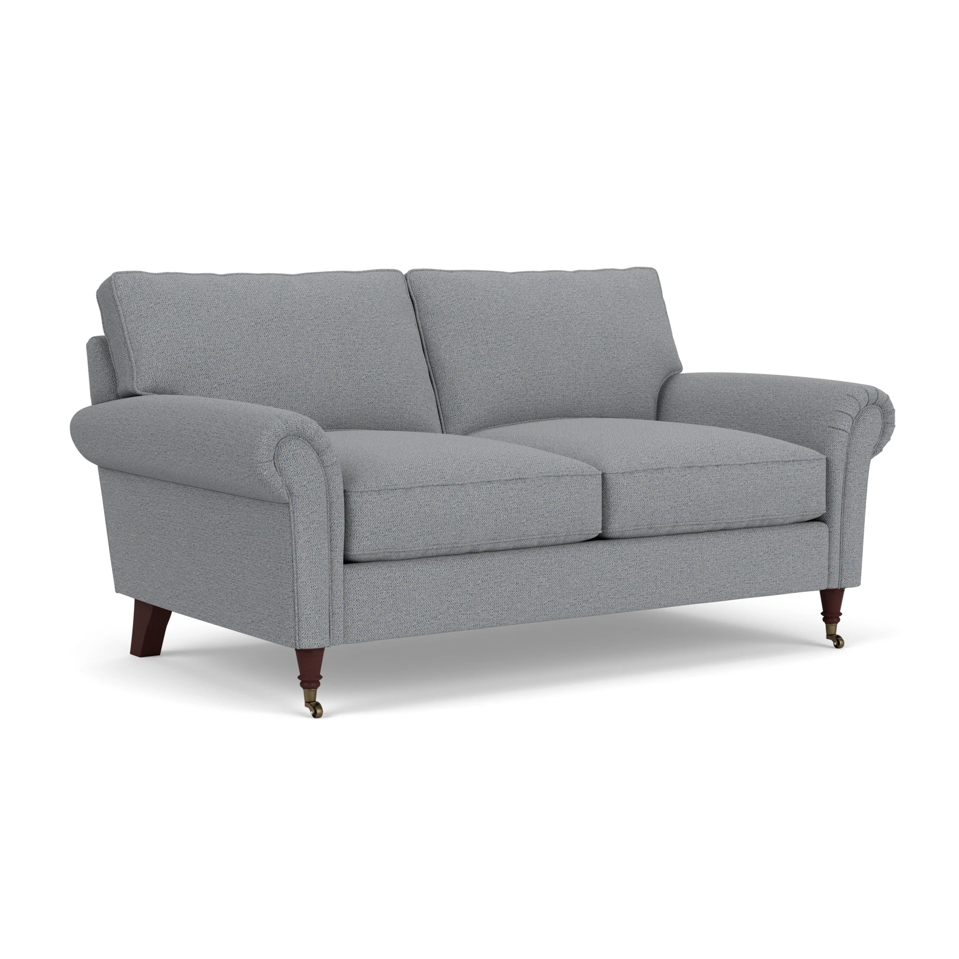 Osbourne Large 2 Seater Sofa in House Weave - Blue Marl with Light legs