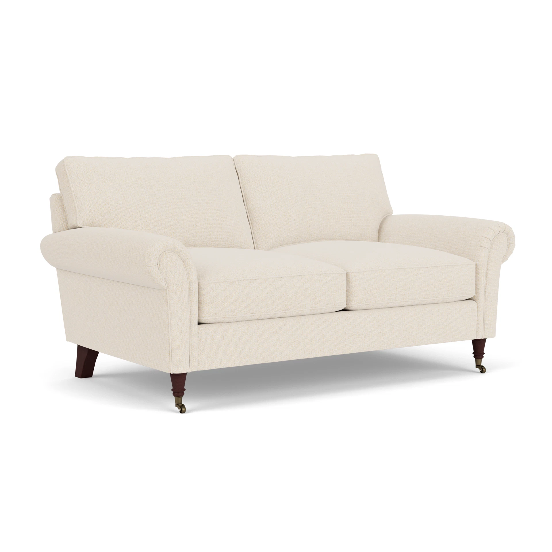 Osbourne Large 2 Seater Sofa in House Weave - Cream with Light legs