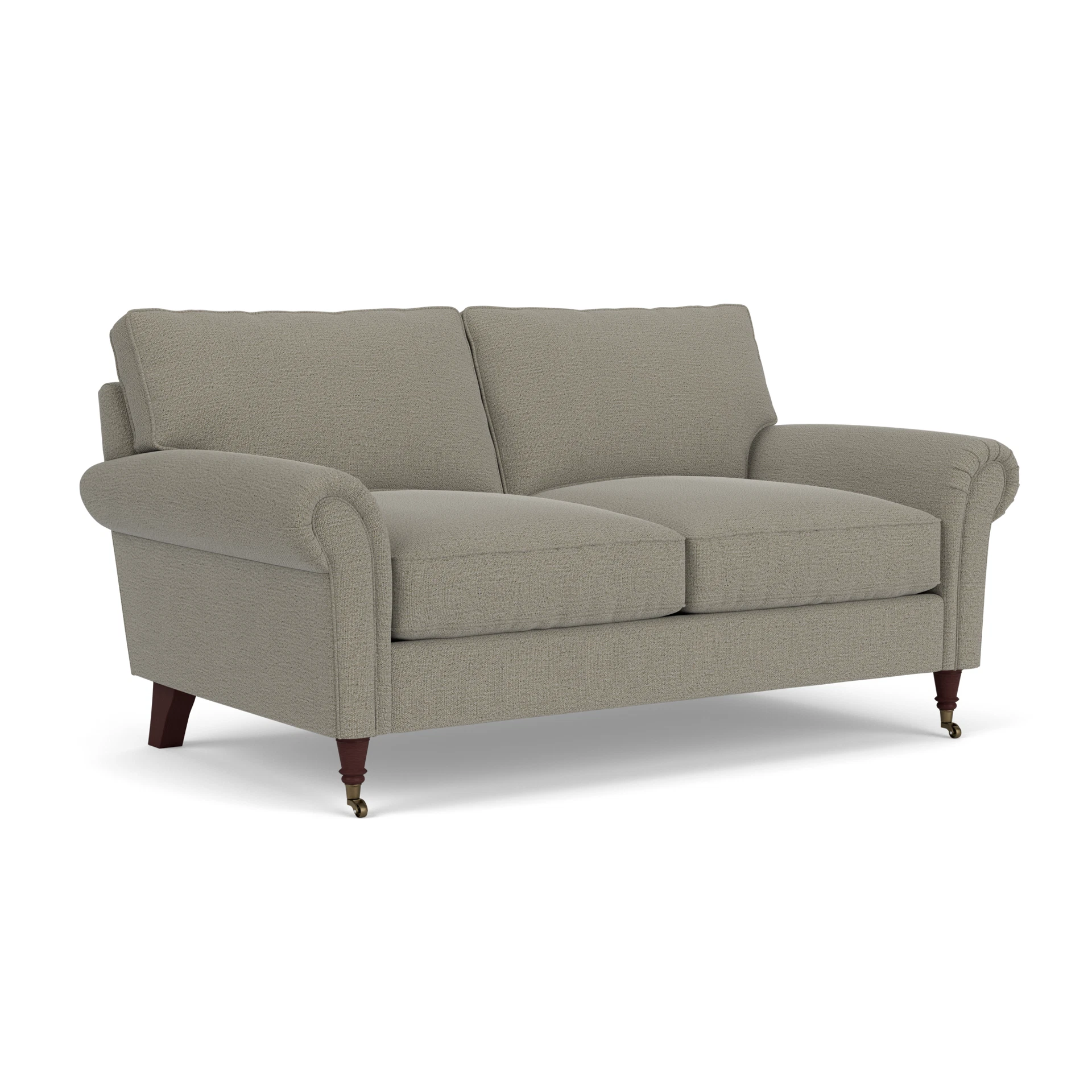 Osbourne Large 2 Seater Sofa in Rustic Weave - Flax with Light legs