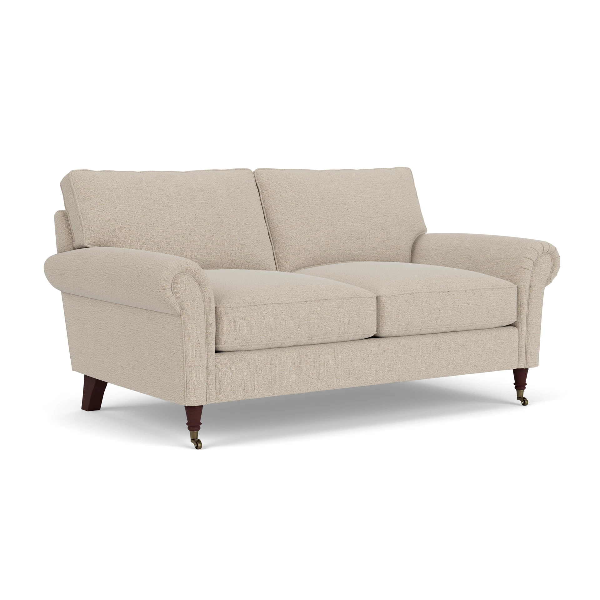 Osbourne Large 2 Seater Sofa in Rustic Weave - Natural with Light legs