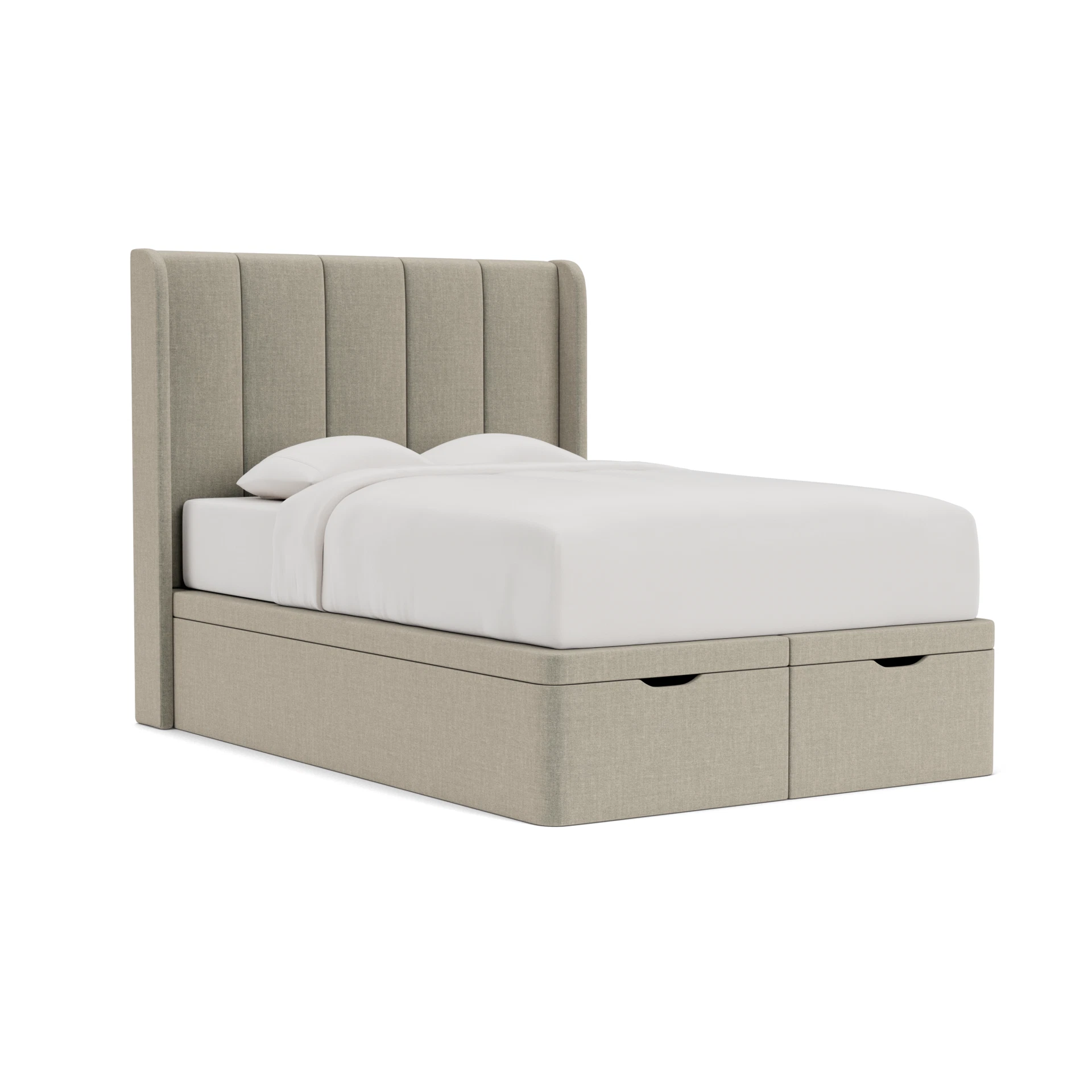 Parker Double Ottoman Storage in Eco Chenille - Natural