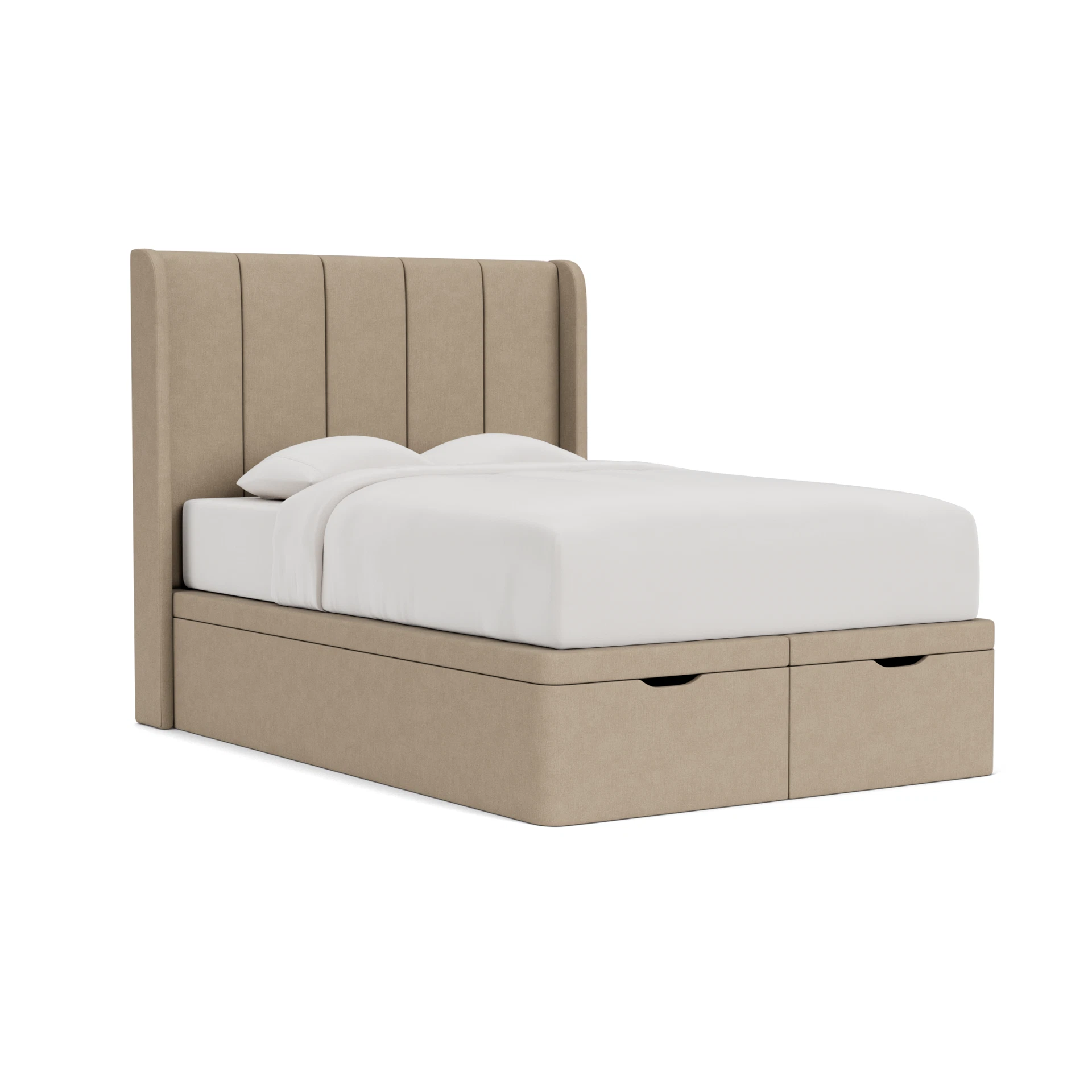Parker Double Ottoman Storage in House Linen Mix - Natural