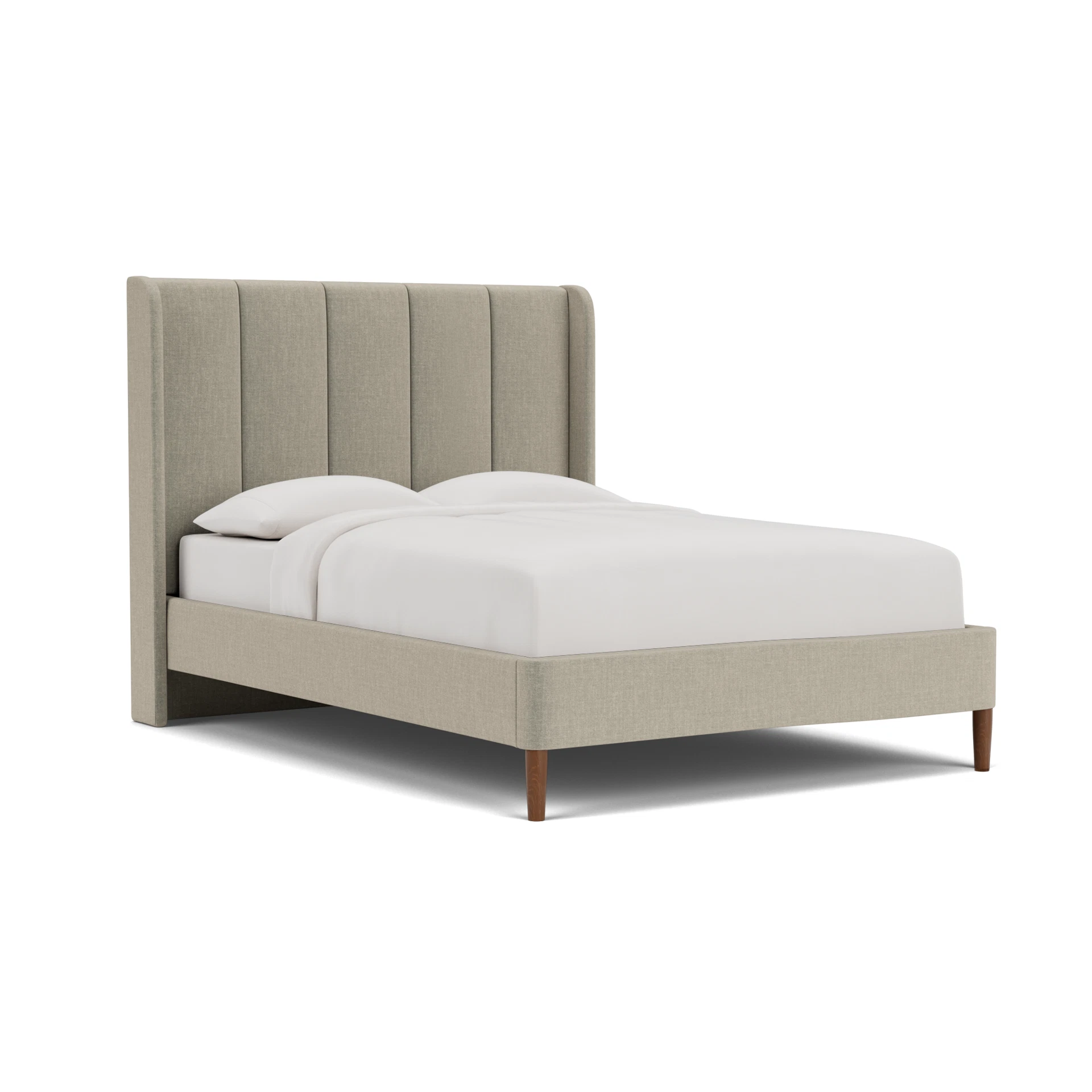 Parker King Size Classic Bedstead in Eco Chenille - Natural