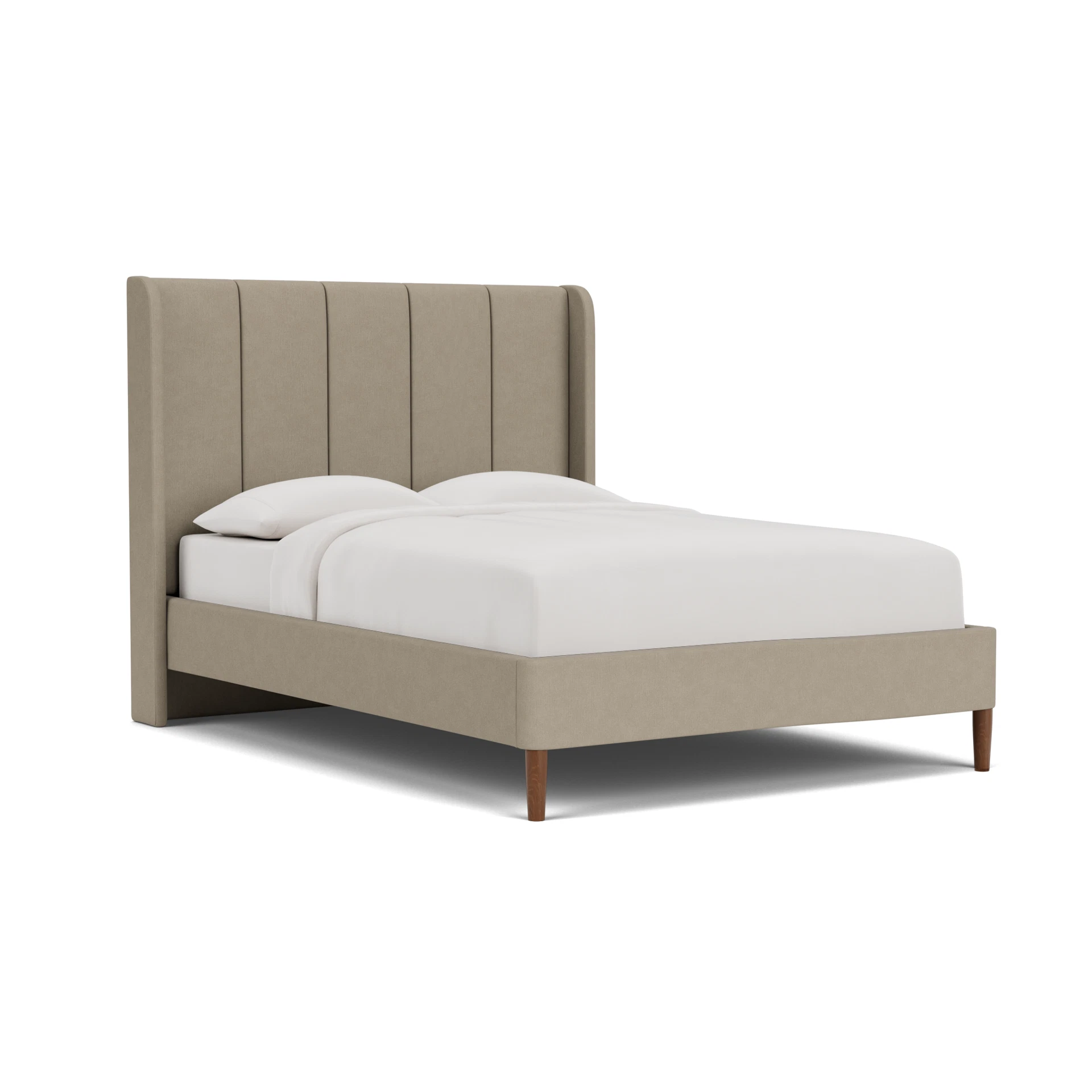 Parker King Size Classic Bedstead in House Linen Mix - Dove Grey