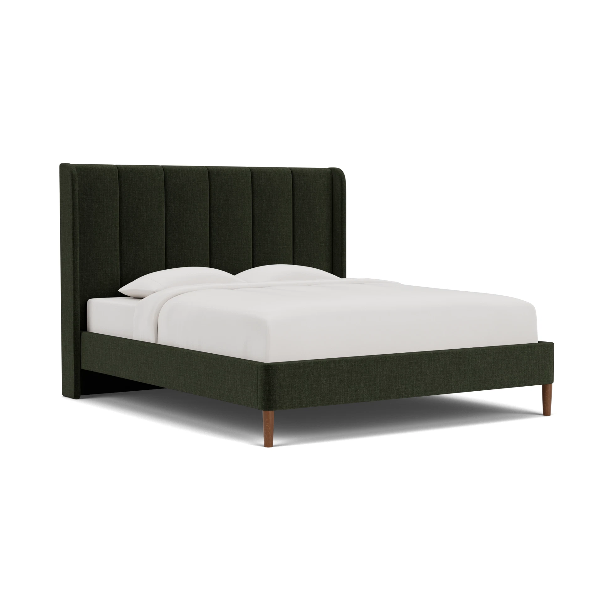 Parker Super King Classic Bedstead in Eco Chenille - Moss