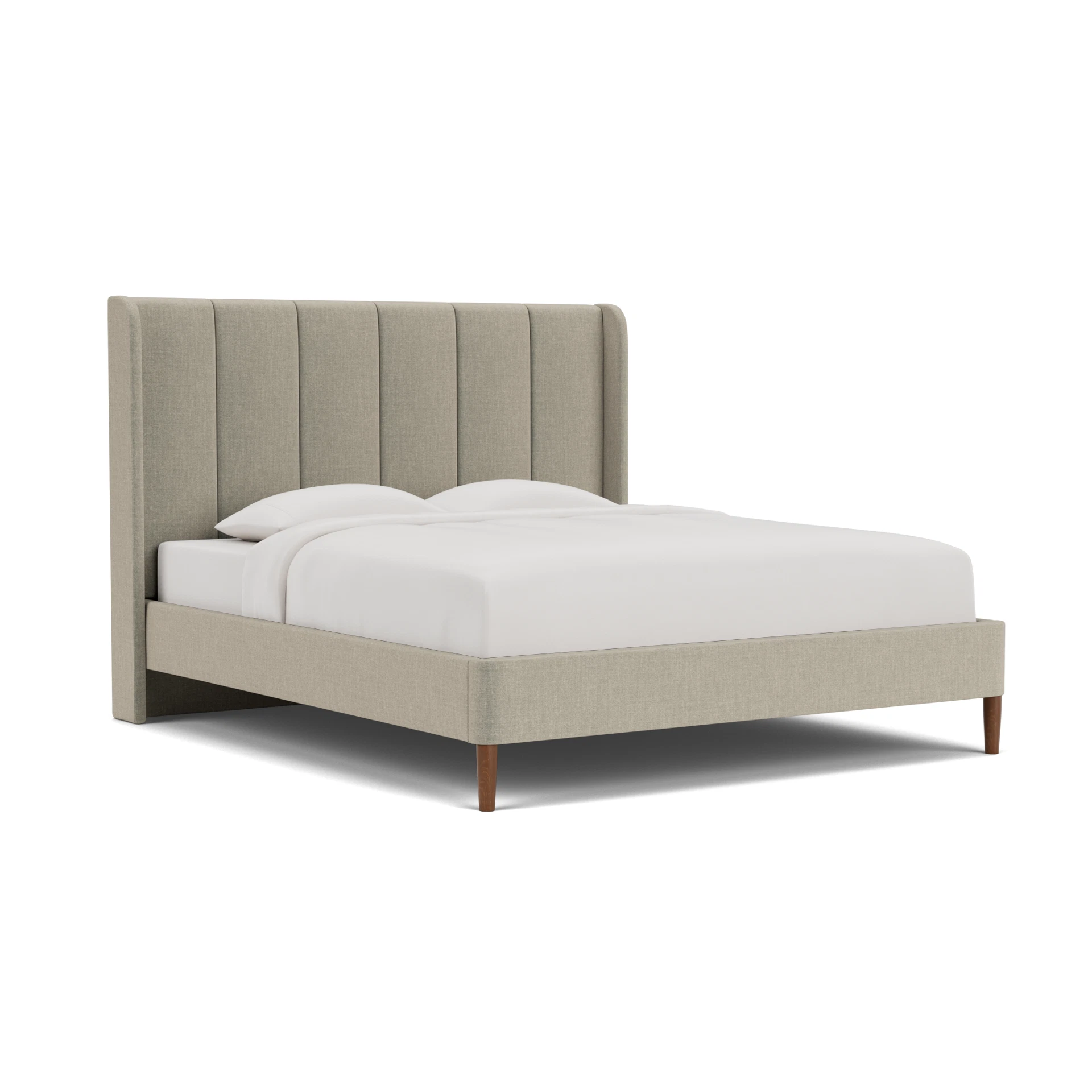 Parker Super King Classic Bedstead in Eco Chenille - Natural